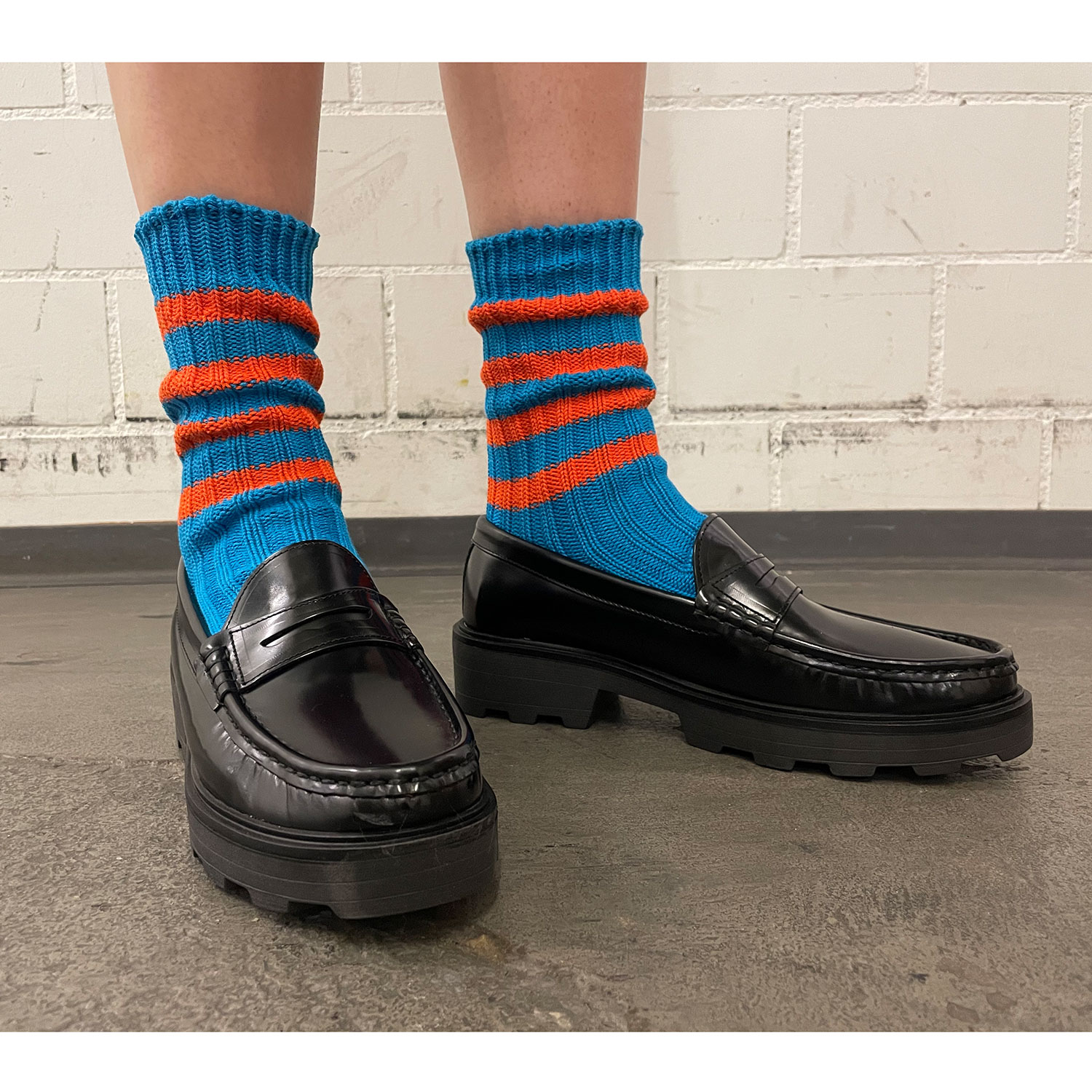 Decka Heavyweight Socken Blue Orange