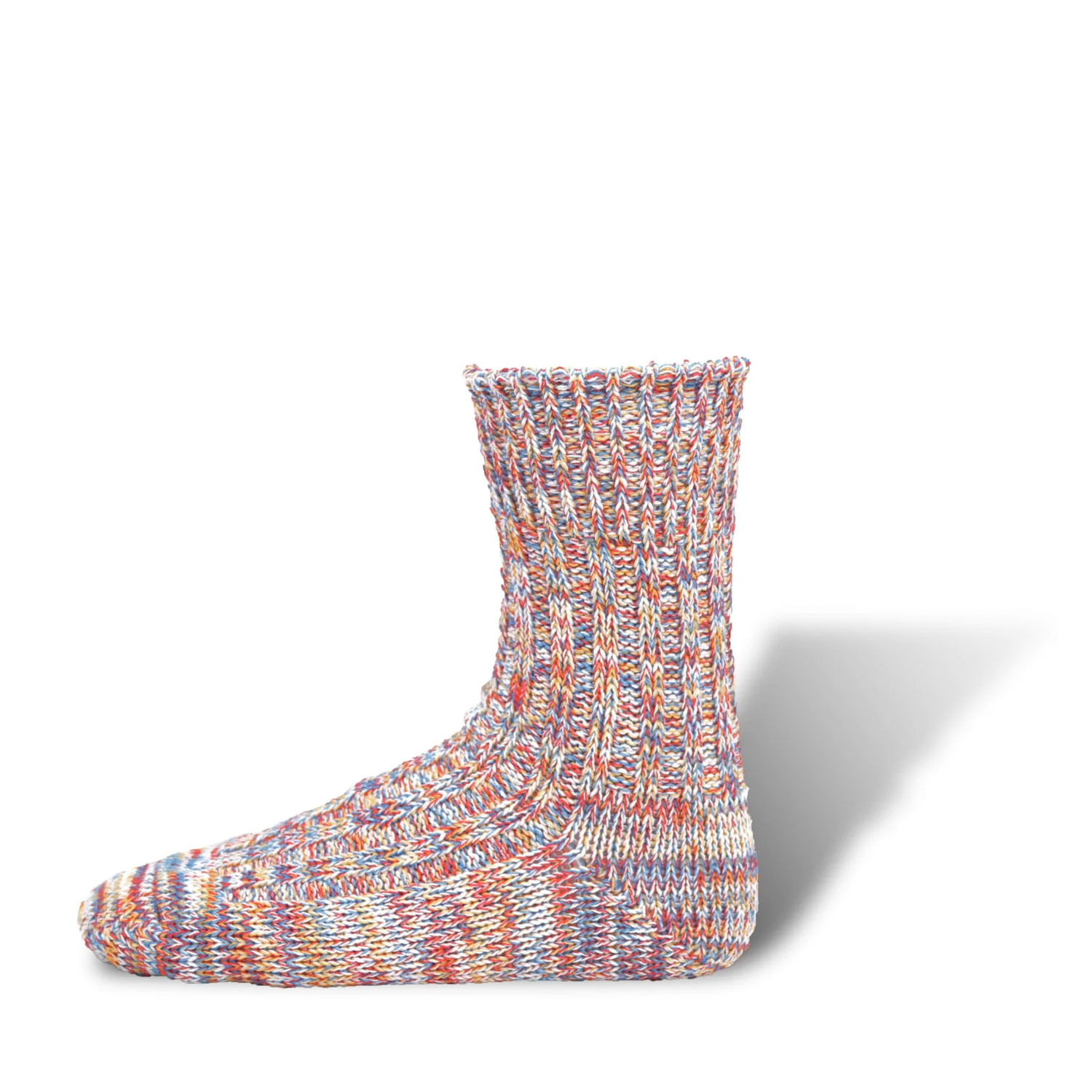 Mehrfarbige Socken Halbhoch Red