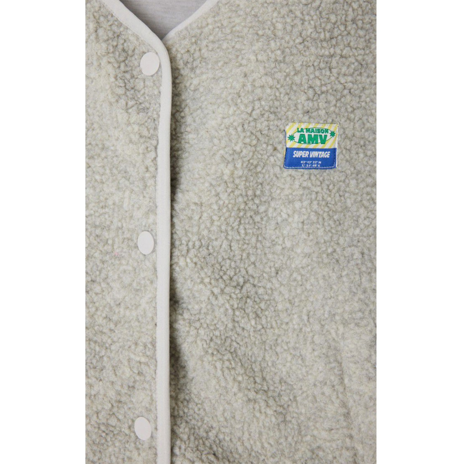 American Vintage Hoktown Gilet in Hellgrau von American Vintage Detail