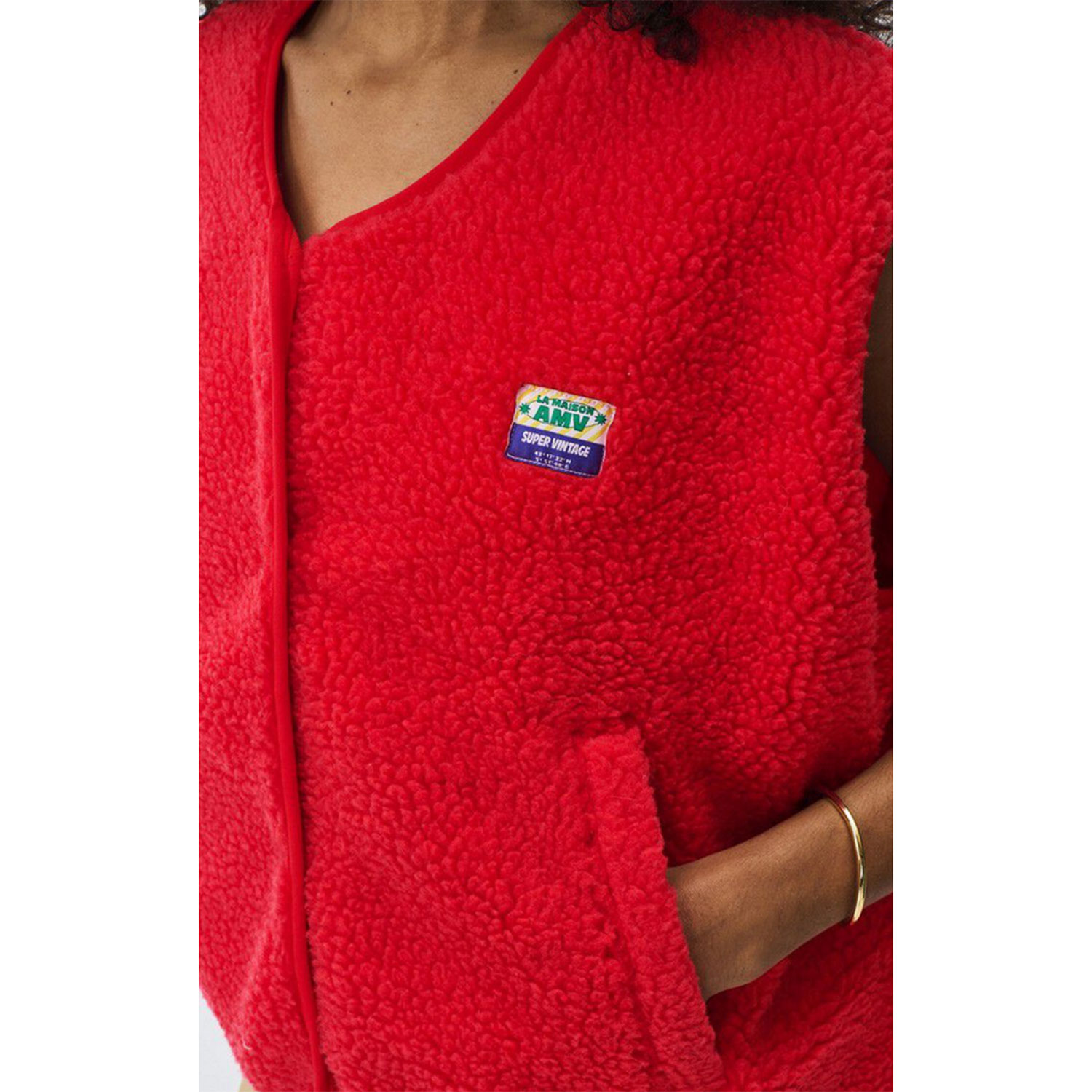 American Vintage Hoktown Gilet Strawberry