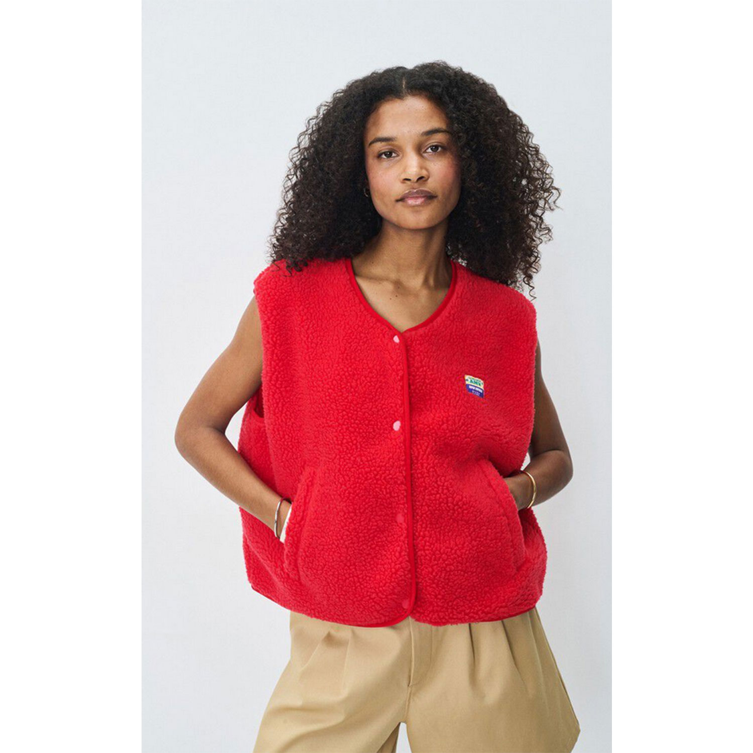American Vintage Hoktown Gilet Strawberry