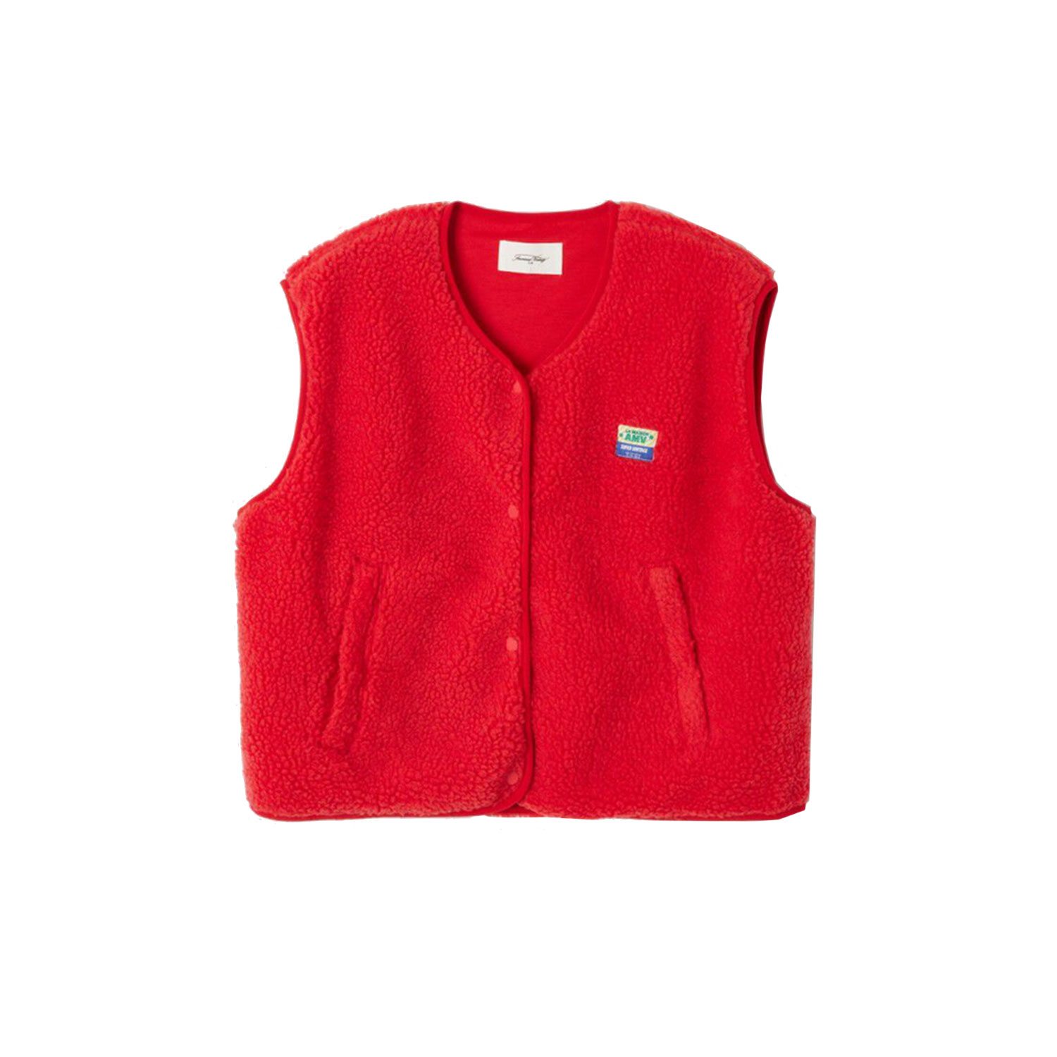 American Vintage Hoktown Fleecejacke in Rot von American Vintage vorne