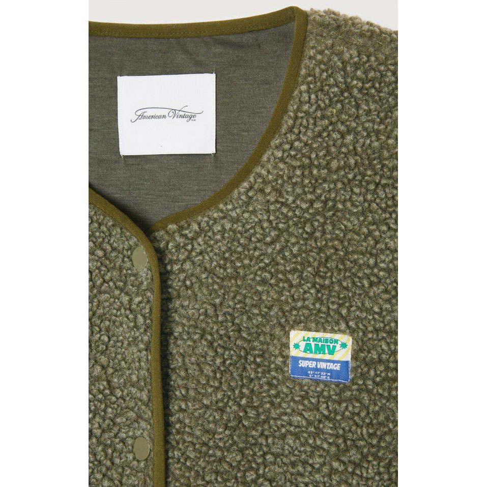 American Vintage Hoktown American Vintage Gilet Dunkelgrün Model Detail