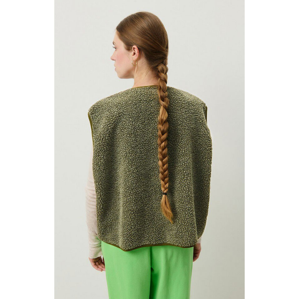 American Vintage Hoktown American Vintage Gilet Dunkelgrün Model hinten