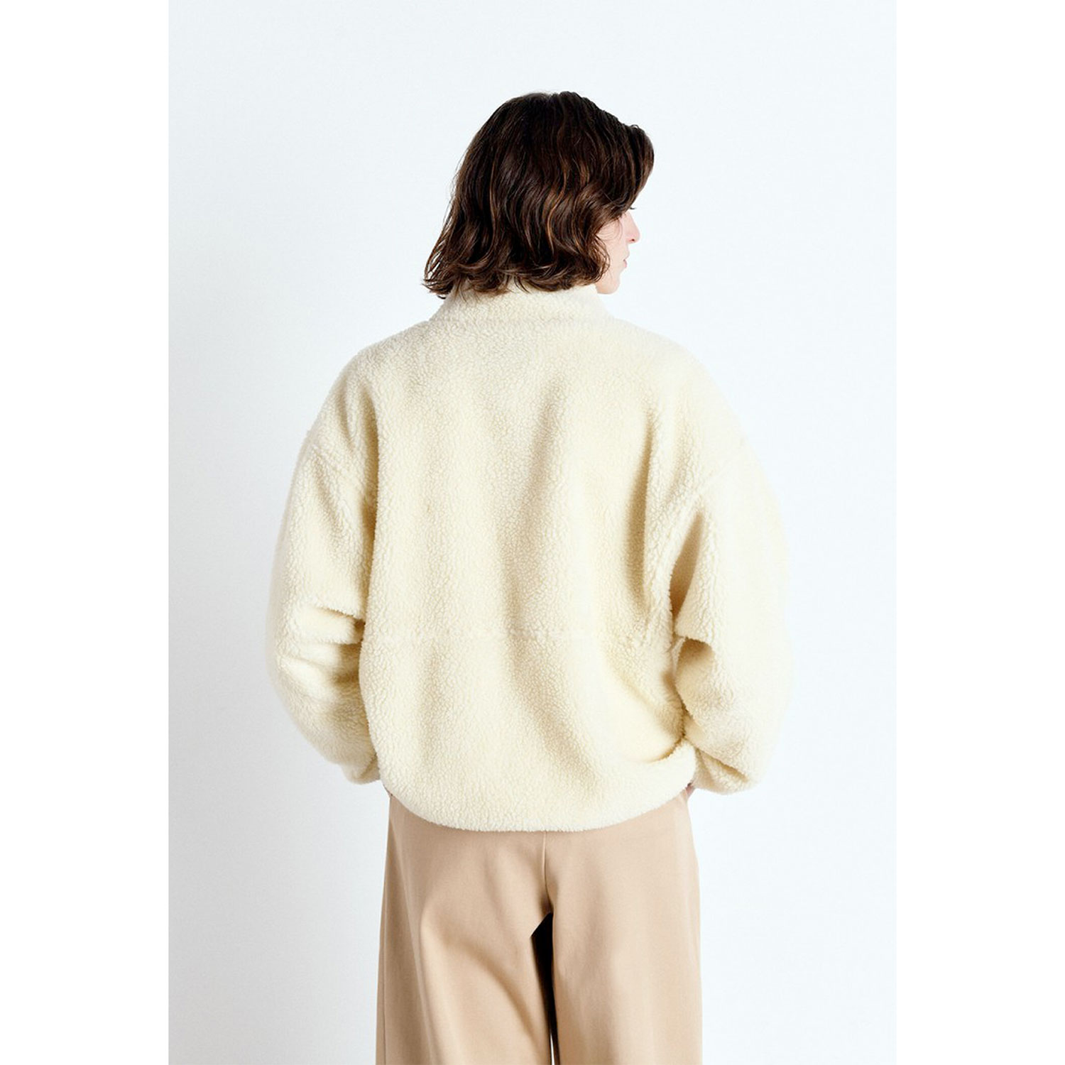 American Vintage Hoktown Fleecejacke Ecru