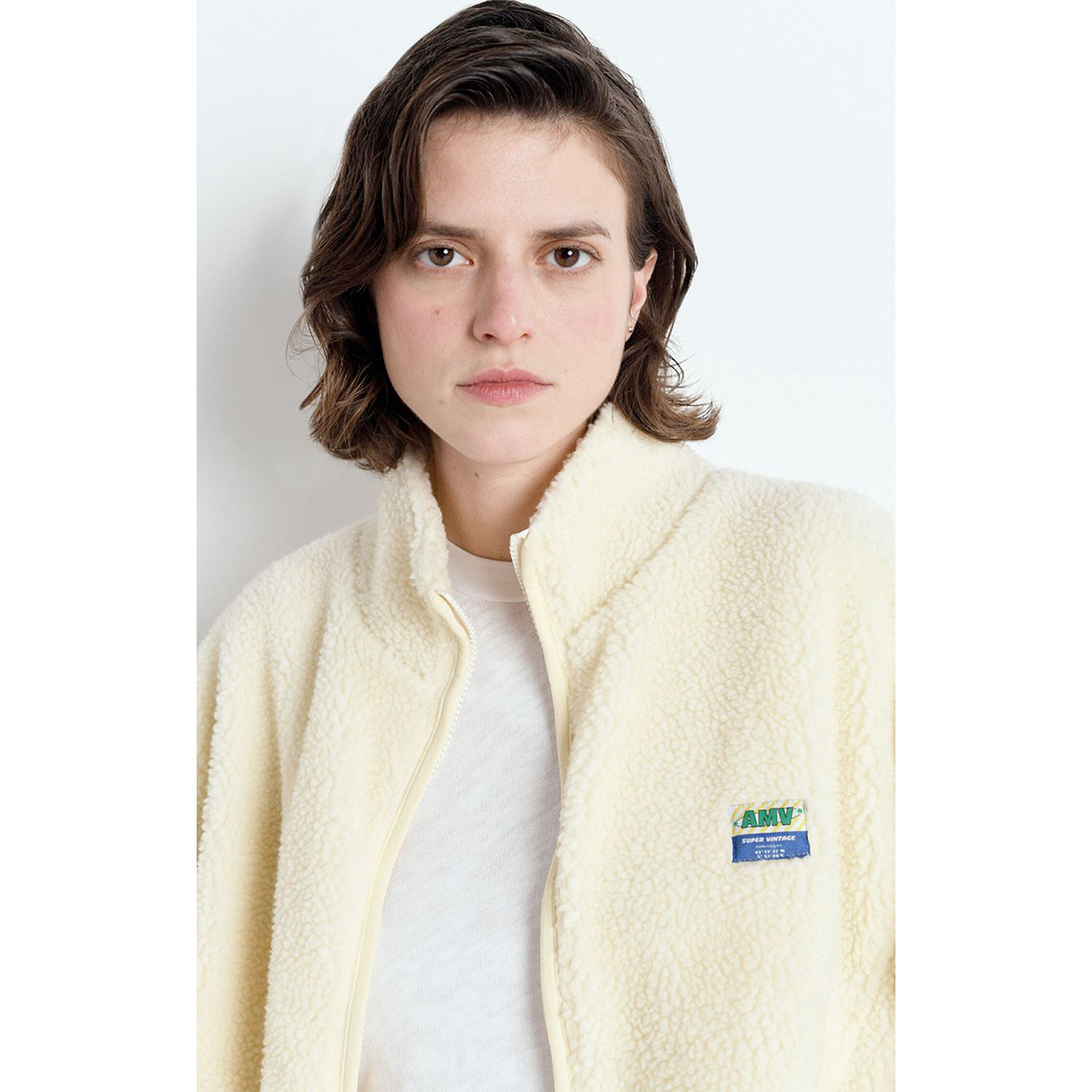 American Vintage Hoktown Fleecejacke Ecru