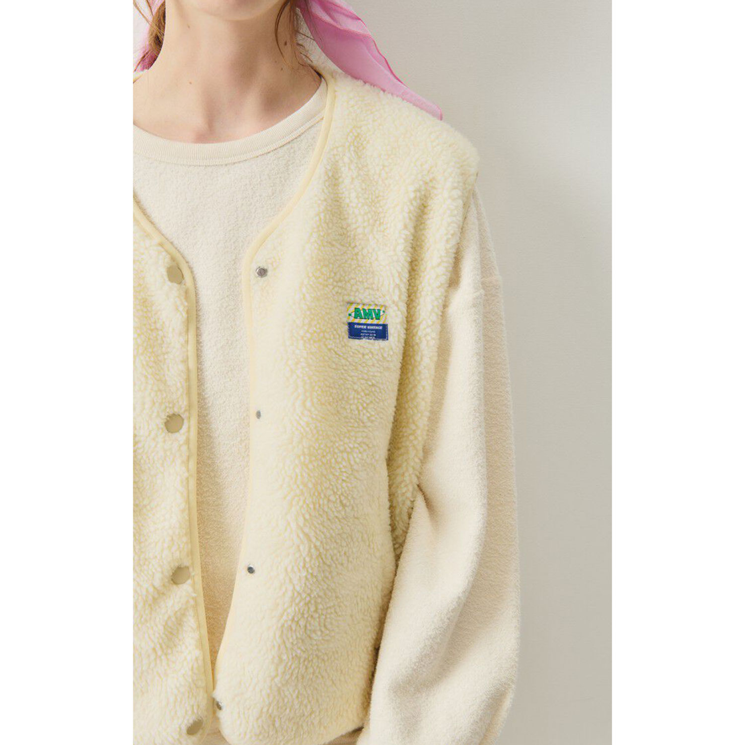 American Vintage Hoktown American Vintage Weste Ecru Detail