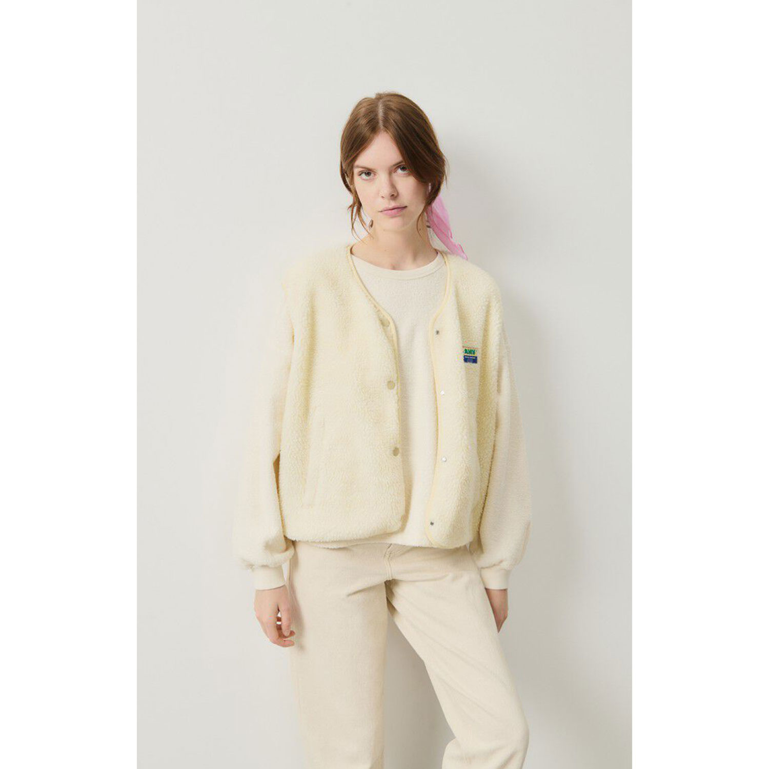 American Vintage Hoktown American Vintage Weste Ecru Model vorne