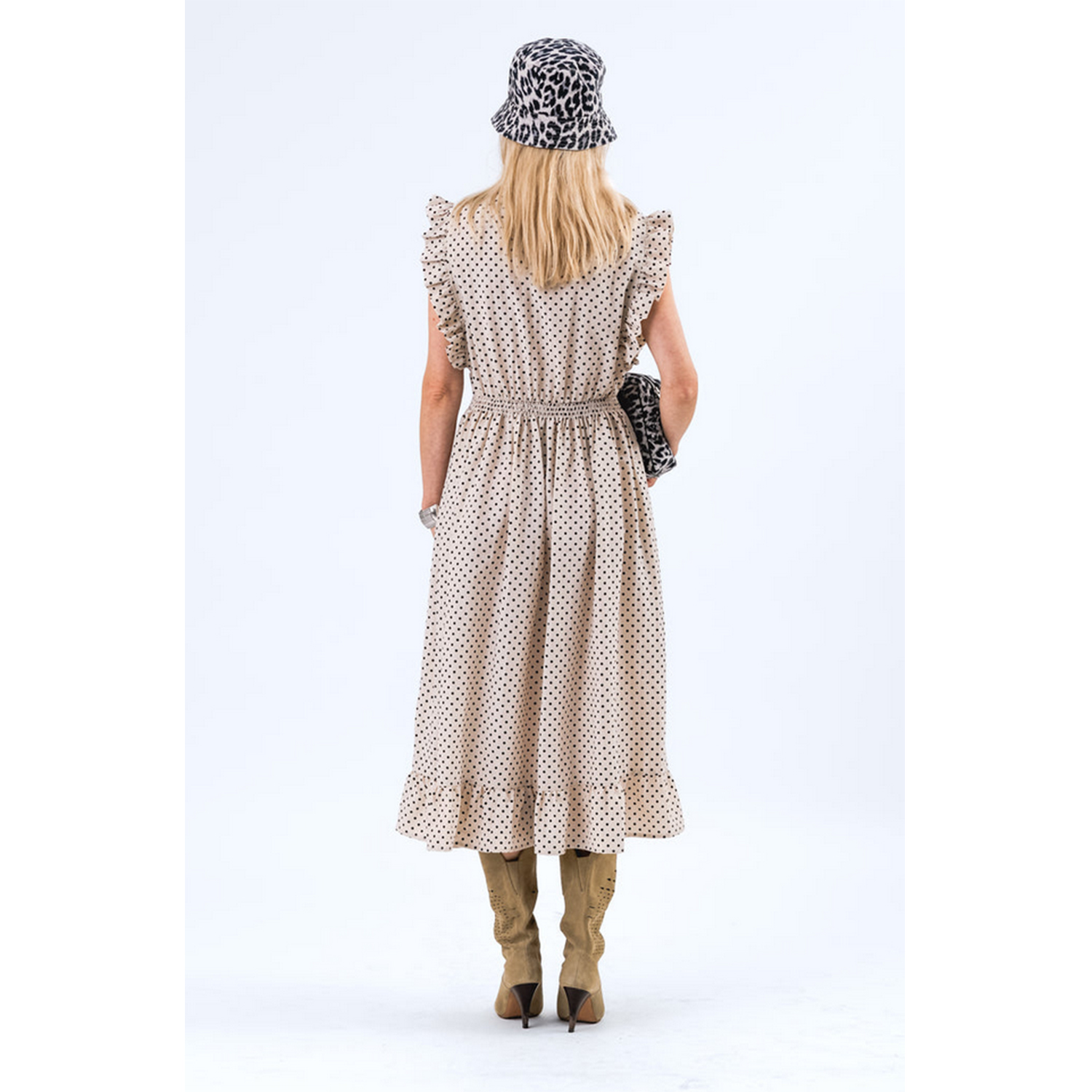 Lolly's Laundry Idina Midi Kleid Creme