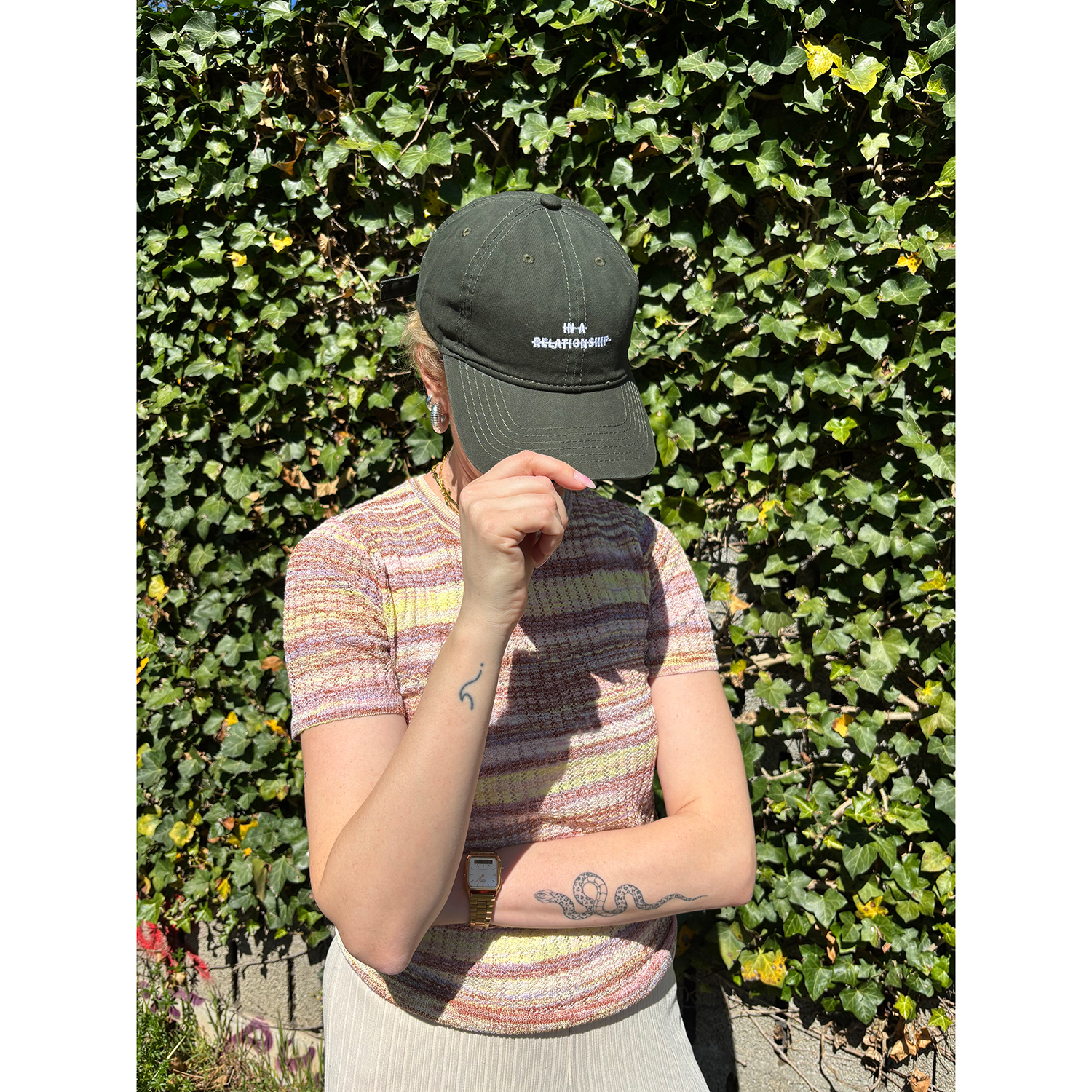 La Garçonne Accessoires In a relationship Cap Dark Green