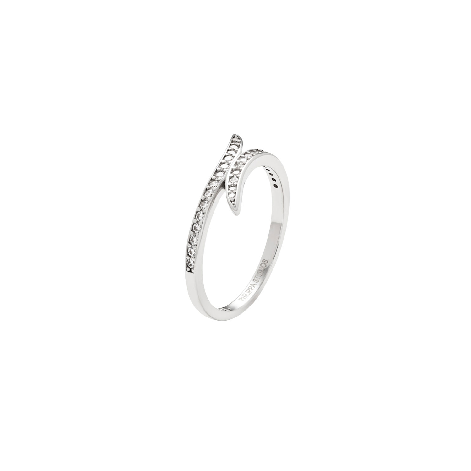 Infinity Ring White Silber