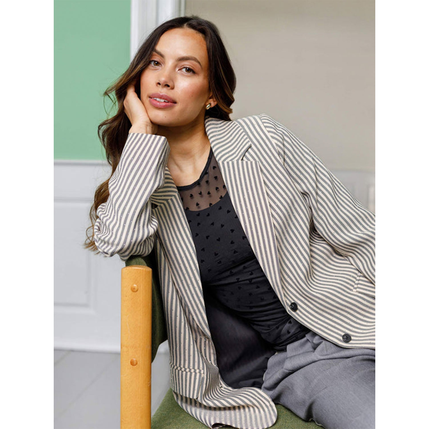 Black Colour Isole Love Mesh Tanktop Black Heart