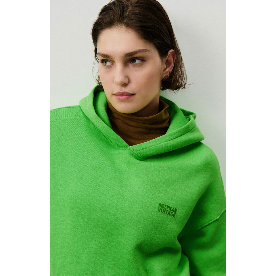 American Vintage Izubird American Vintage Pullover Grün Model Detail