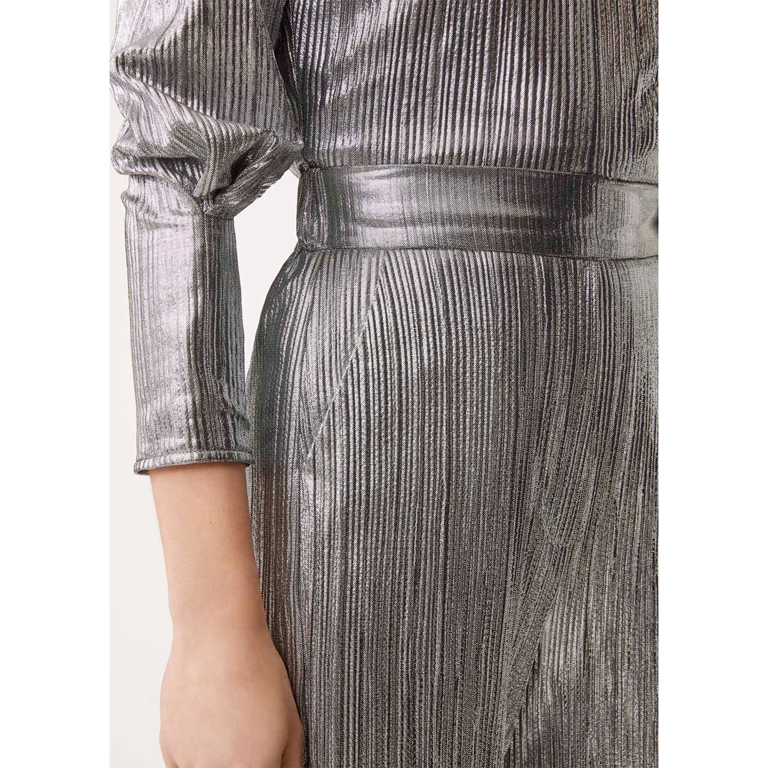 Suncoo Jill Hose mit weiten Beinen in Silber Metallic von Suncoo Model Detail