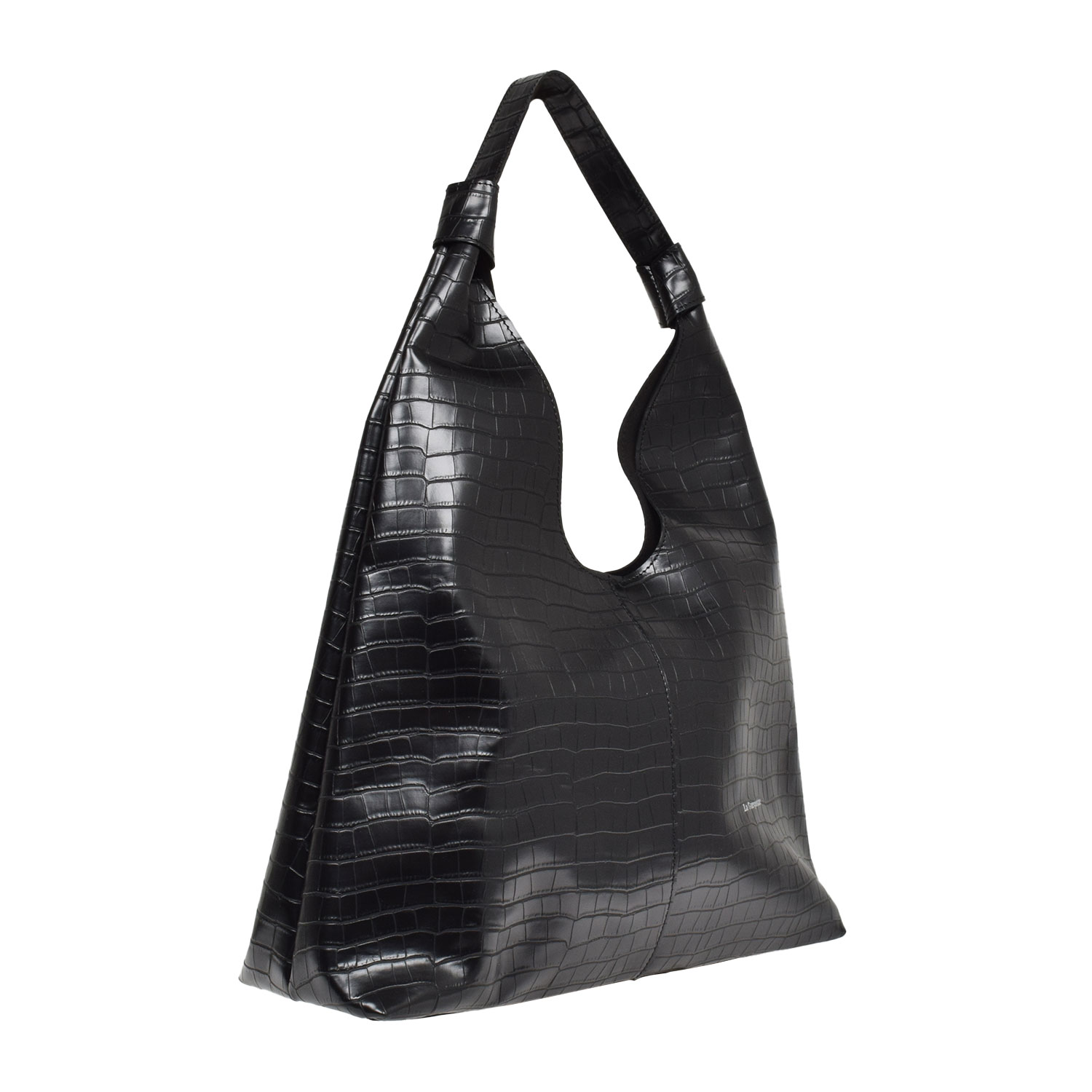 La Garçonne Accessoires Jolie Umhängetasche in Mondform aus veganem Leder Schwarz von La Garçonne Accessoires vorne