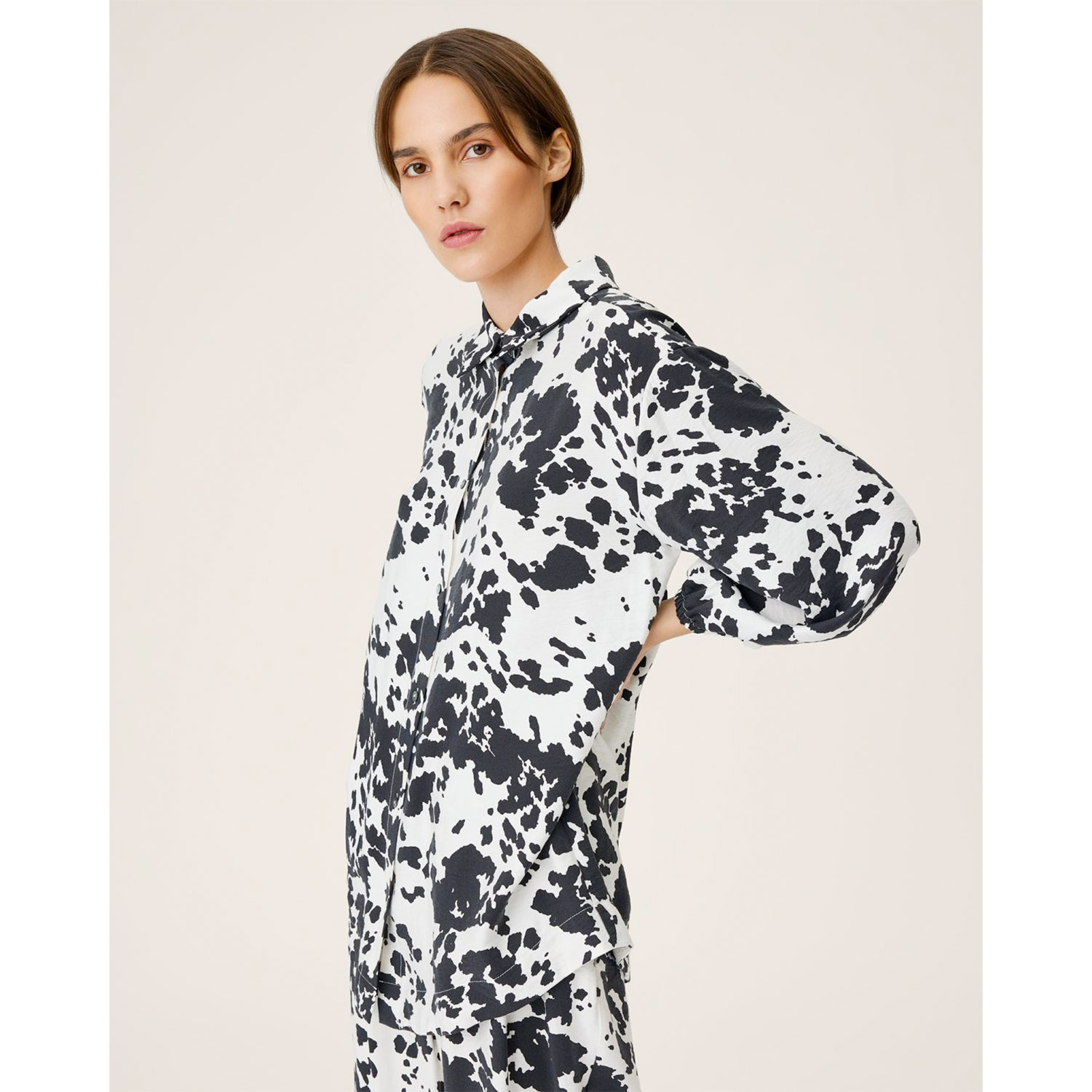 MSCH Copenhagen Karalynn 3/4 Shirt Black Animal