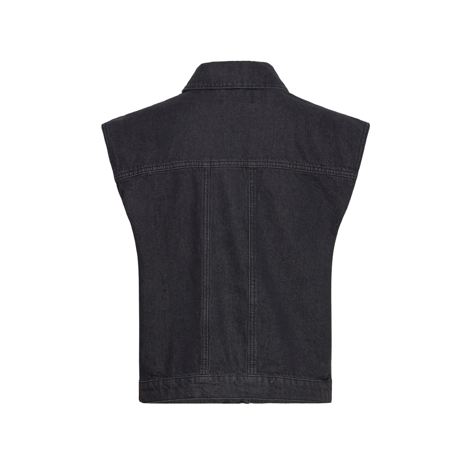 mbyM Kastine mbyM Weste Schwarz Denim hinten