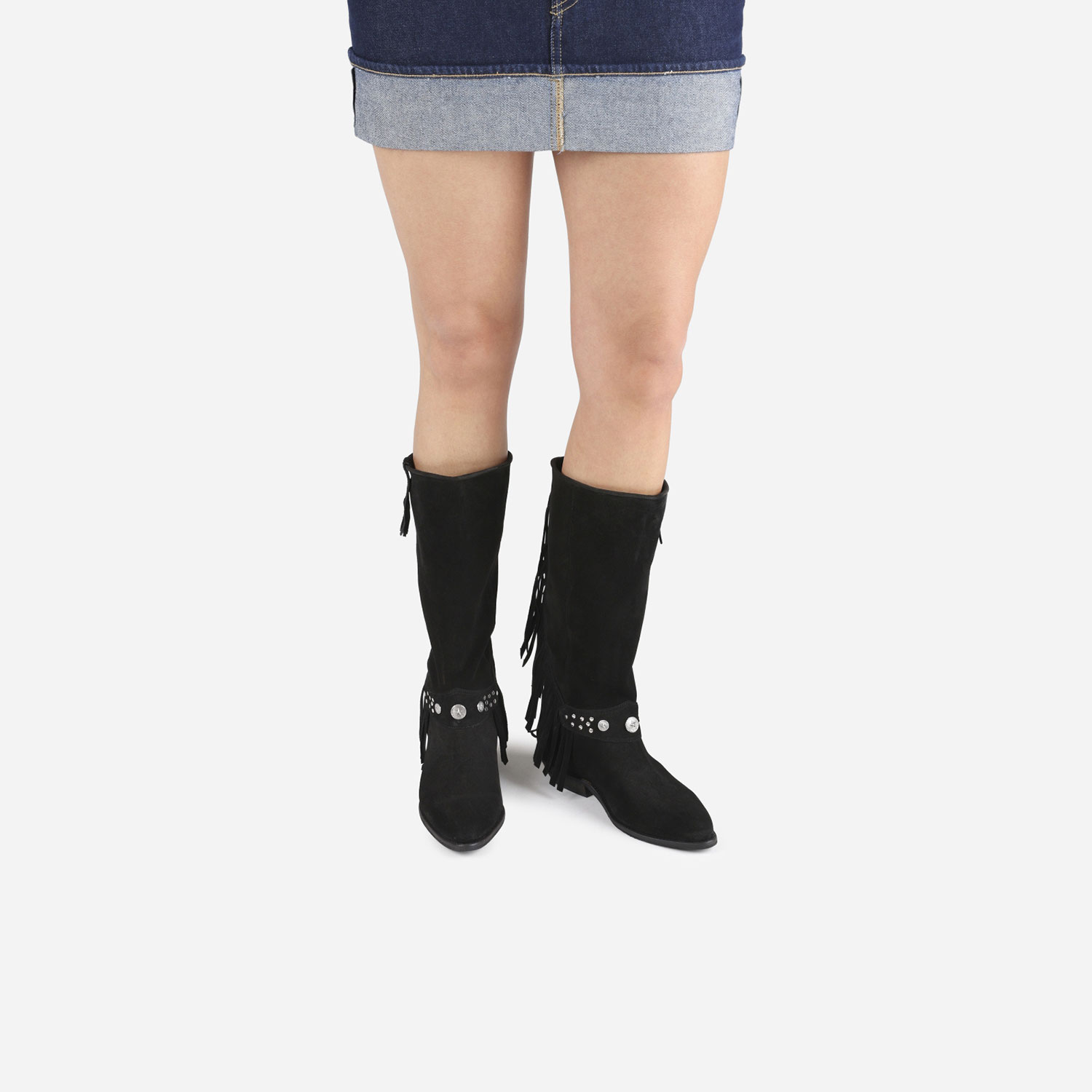 Bronx Kendra Western Boot Black