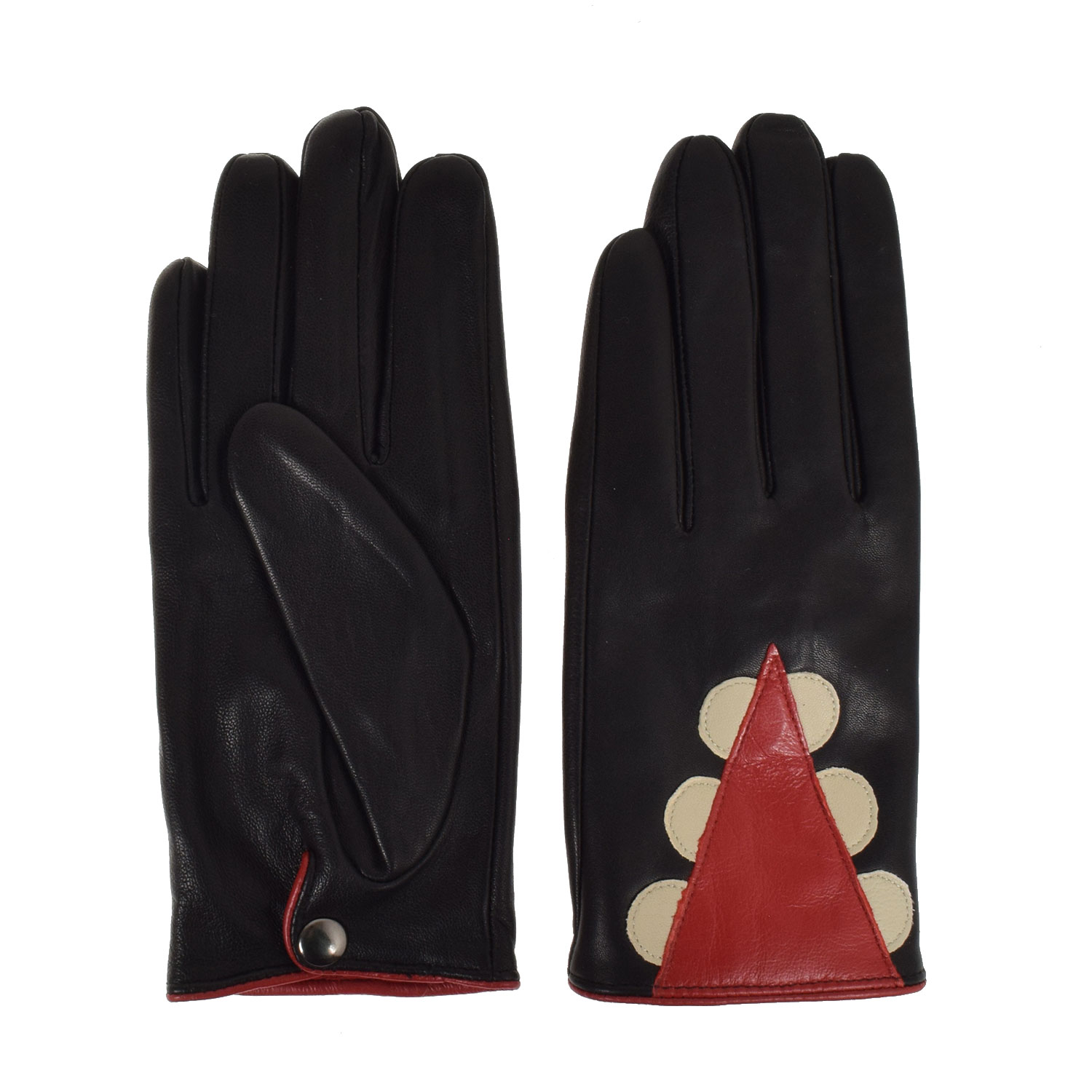 La Garçonne Accessoires Kenza Handschuhe Black Red