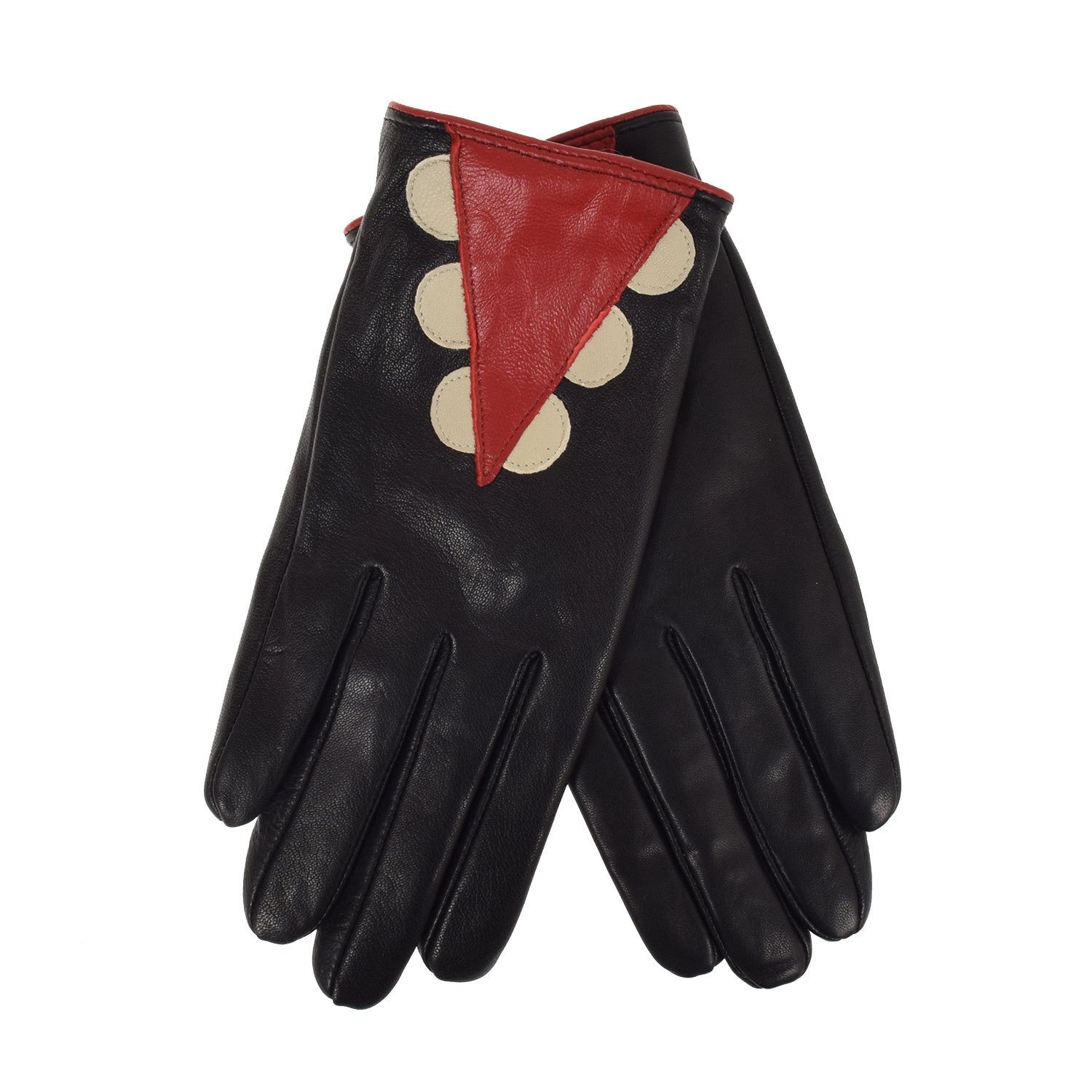 La Garçonne Accessoires Kenza Handschuhe Black Red