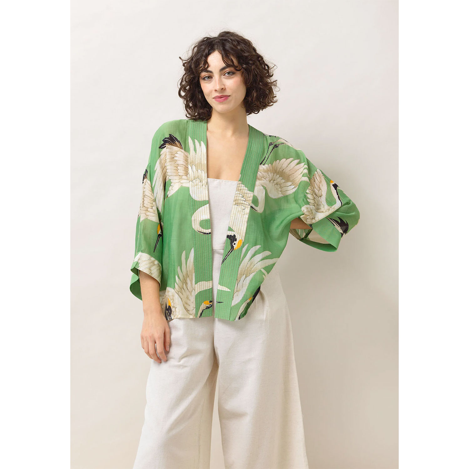 Kimono Stork Pea Green