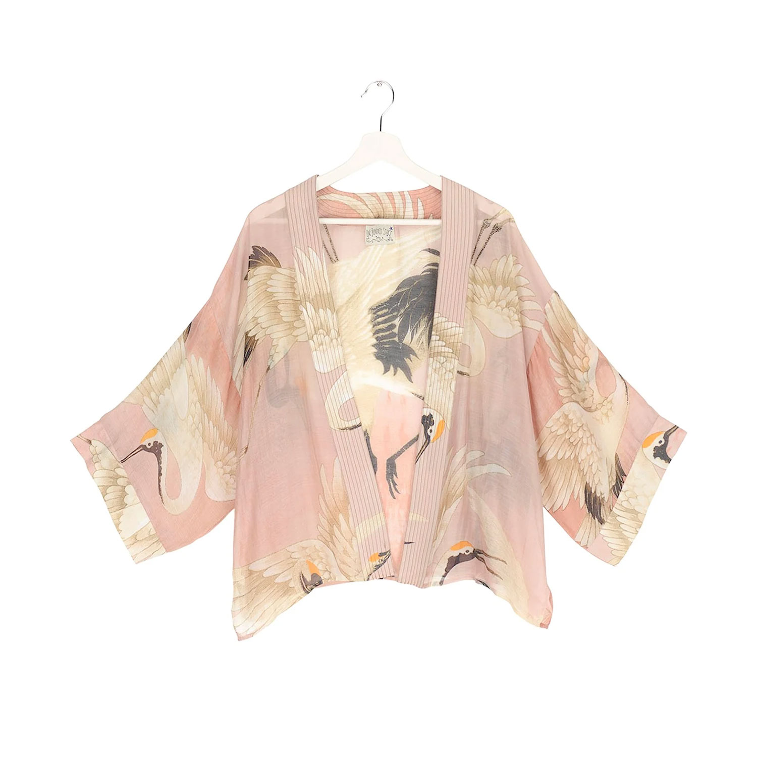 One Hundred Stars Kimono Stork Plaster Pink