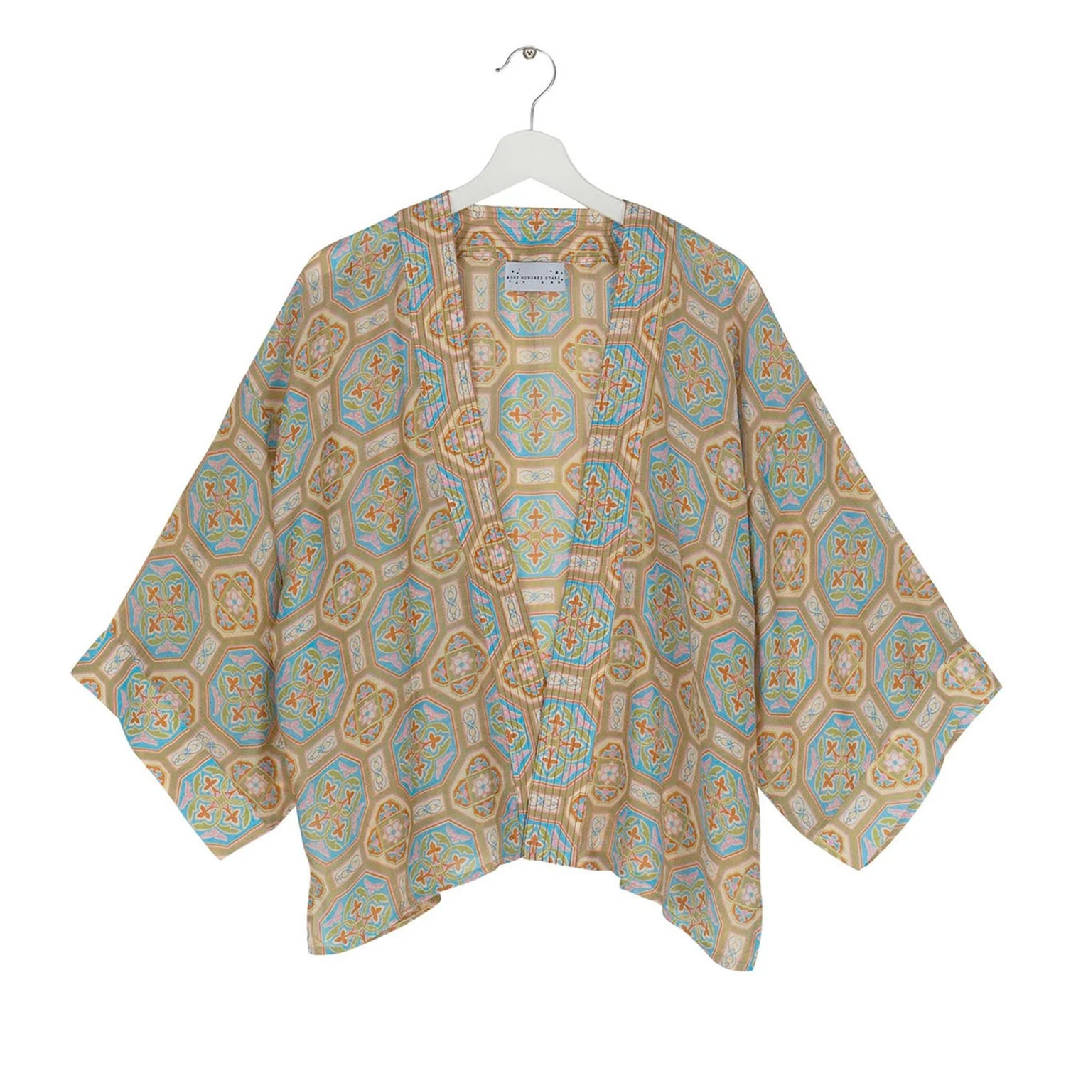 One Hundred Stars Kimono Vintage Tiles Blue