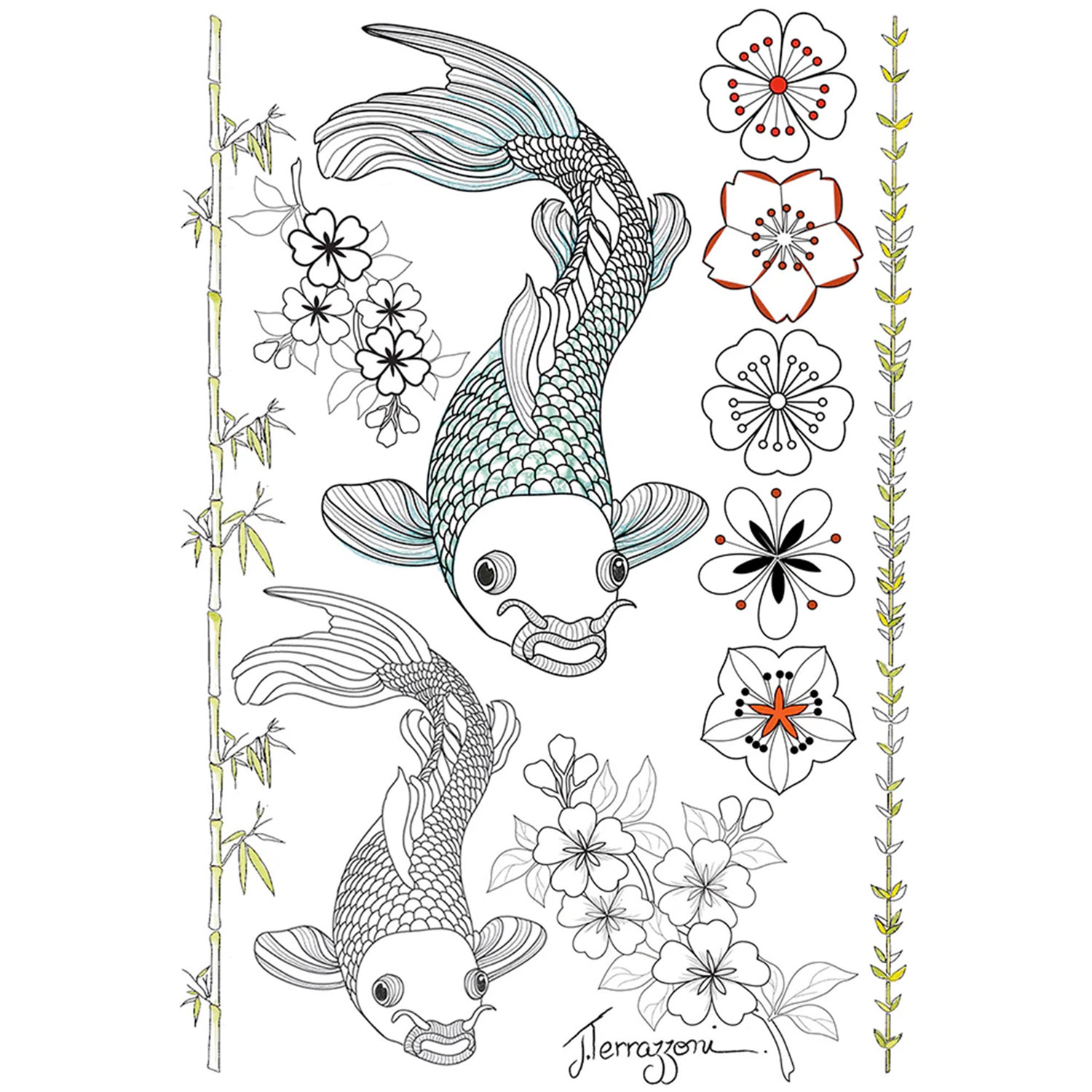 La Garçonne Accessoires Koi Fisch Tattoo
