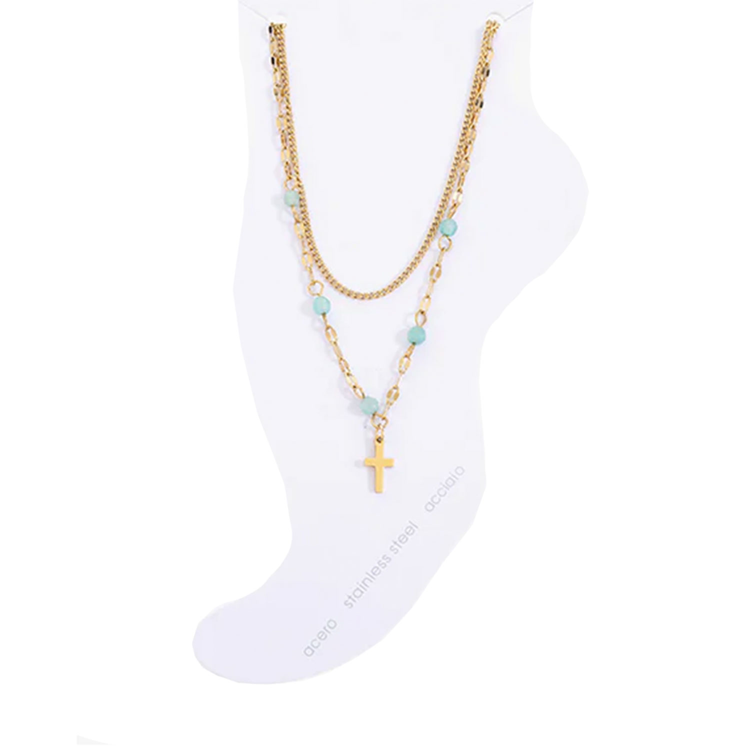 La Garçonne Bijoux Kreuz La Garçonne Bijoux Fusskette Gold