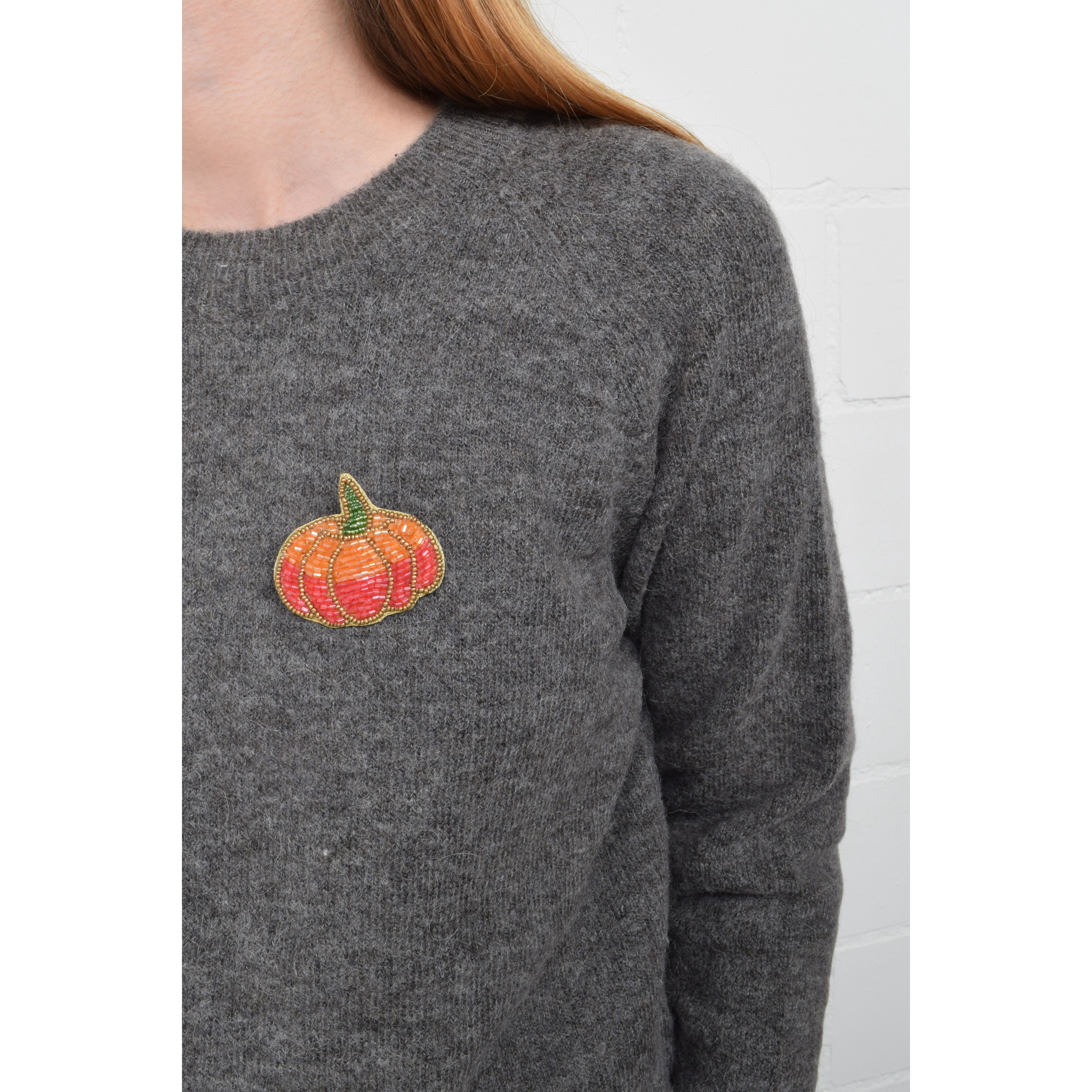 La Garçonne Bijoux Kürbis Brosche