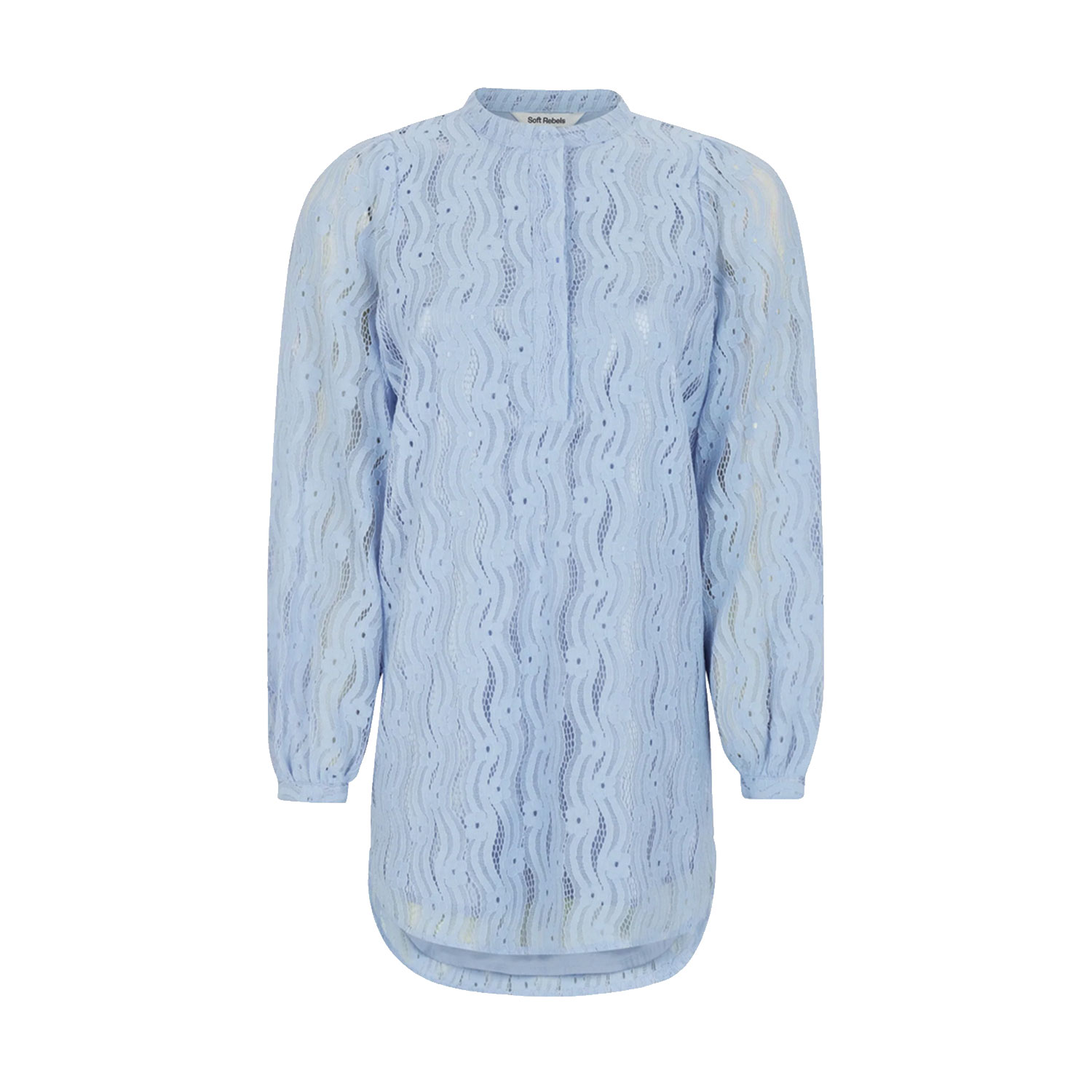 Soft Rebels Lainey Soft Rebel Bluse Hellblau vorne