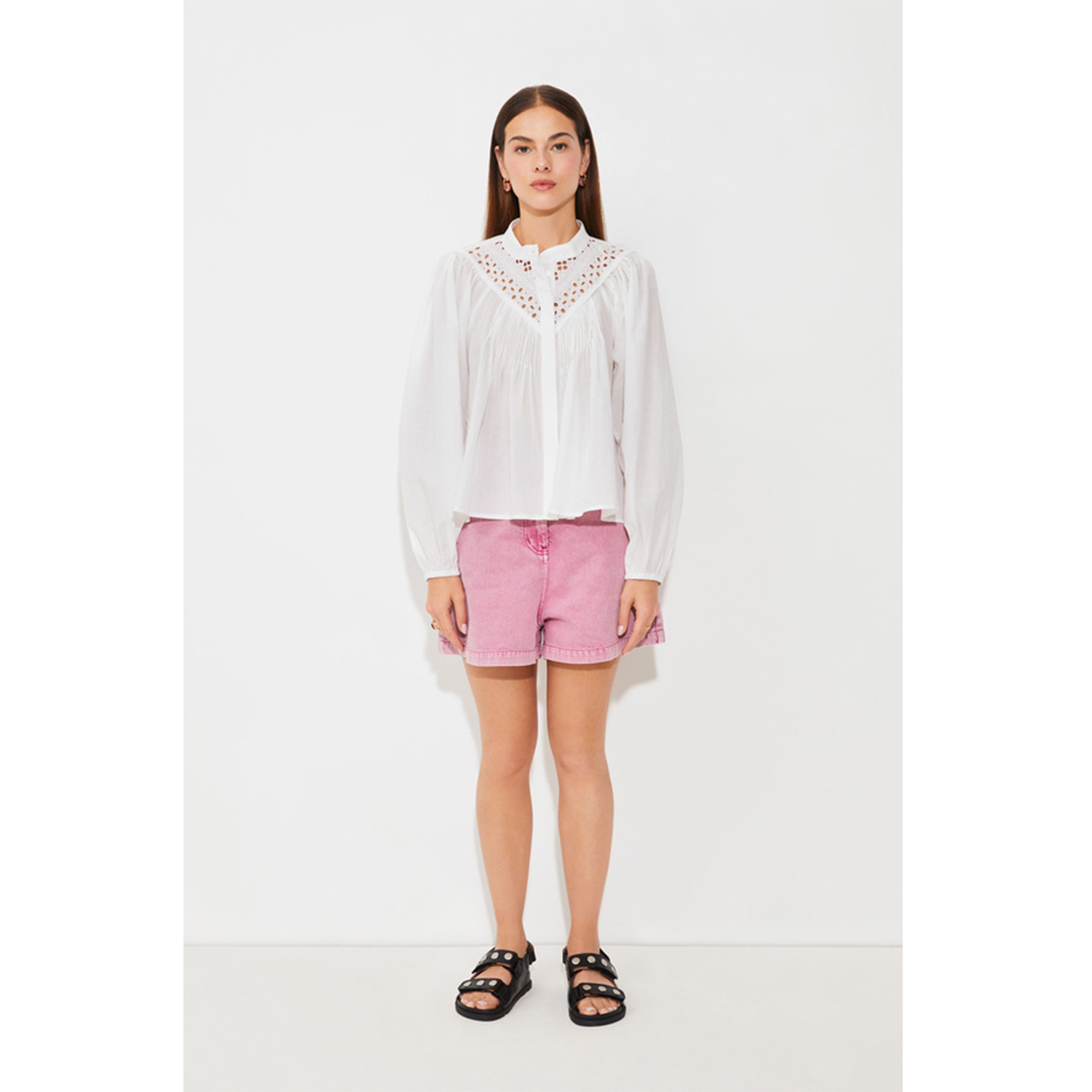 Suncoo Lanna Bluse Blanc Casse