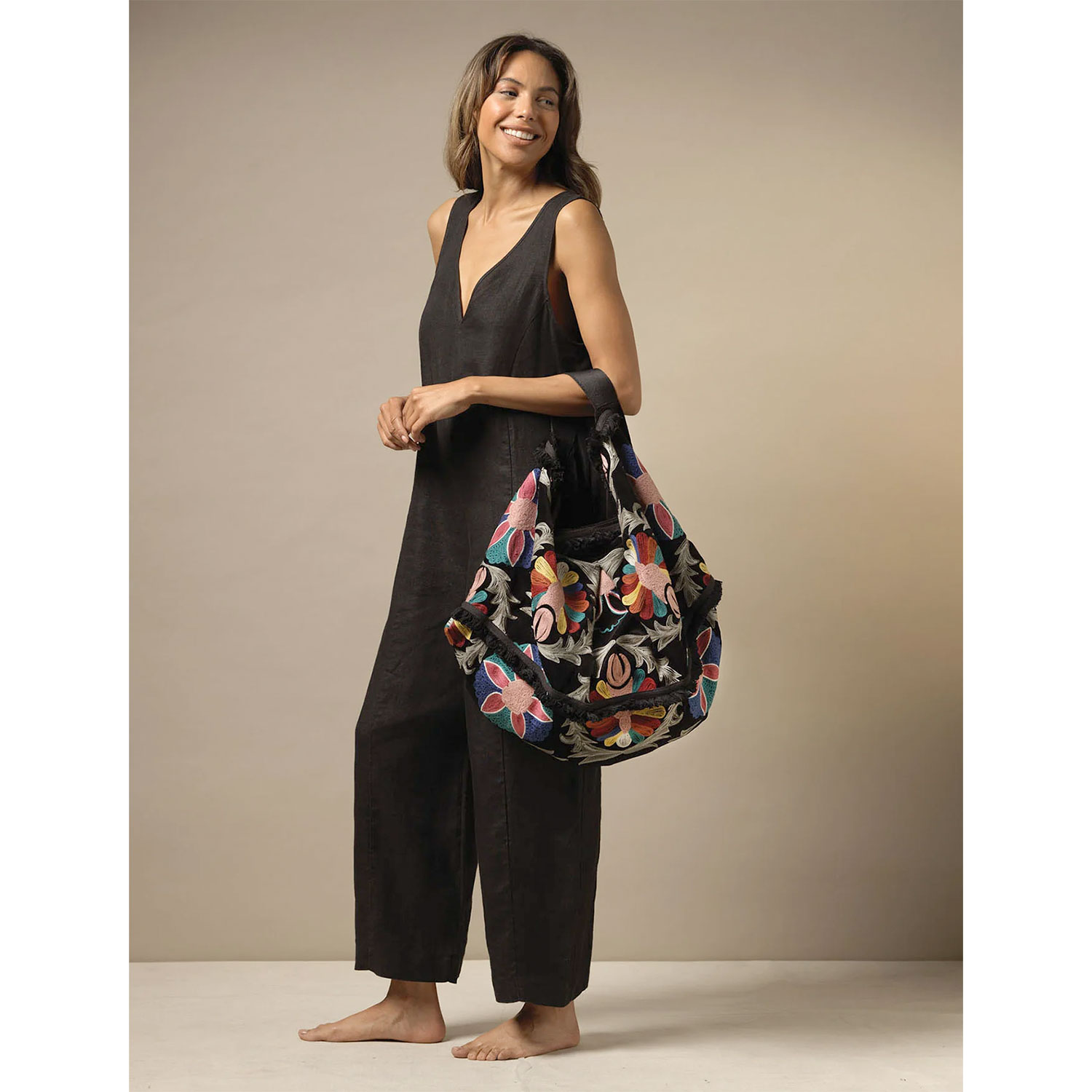 One Hundred Stars Slouch Bag Large Black