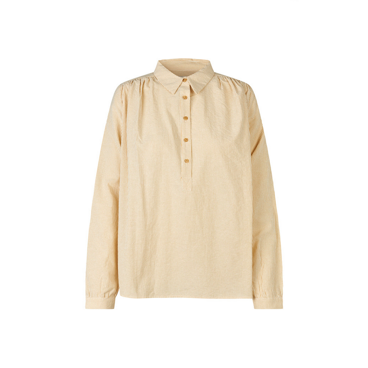 Lolly's Laundry Lari Bluse in Camel Ecru gestreift von Lolly's Laundry vorne