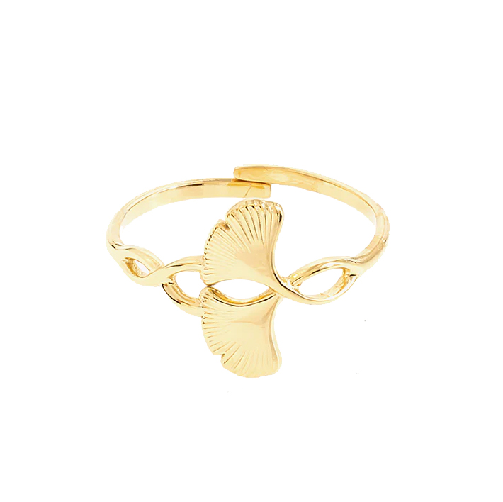 La Garçonne Bijoux Leaves La Garconne Bijoux Fingerring Edelstahl Gold