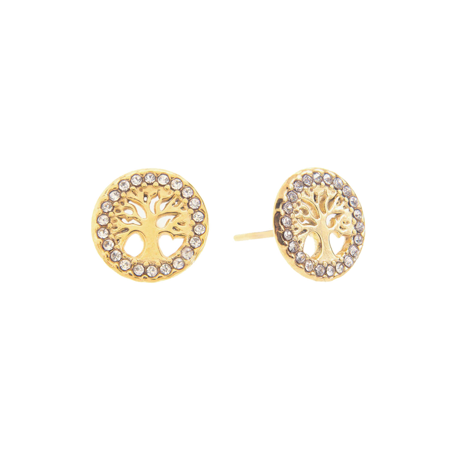La Garçonne Bijoux Lebensbaum Zirconia La Garçonne Bijoux Ohrstecker Gold