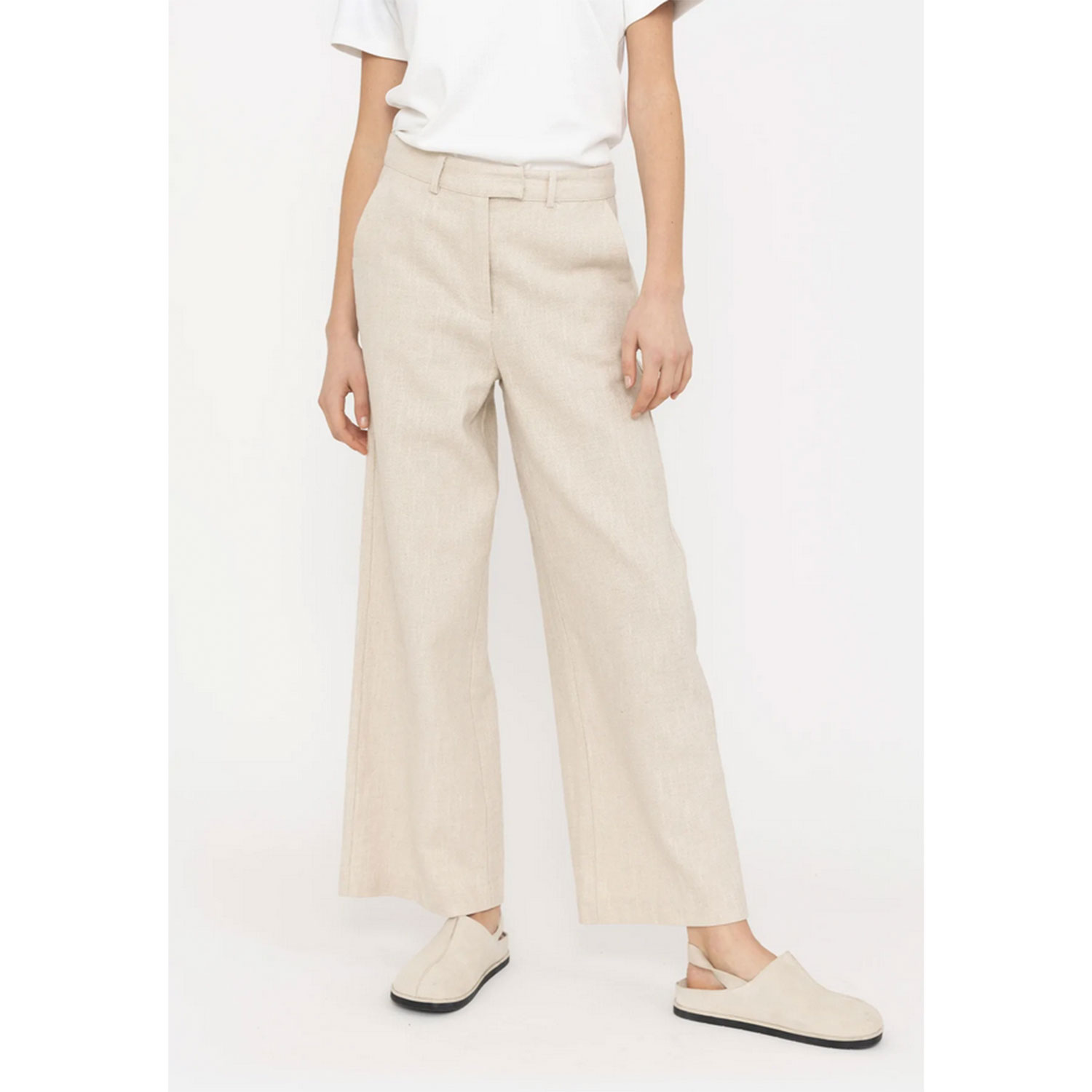 Soft Rebels Lexi Soft Rebels Hose Beige Model vorne