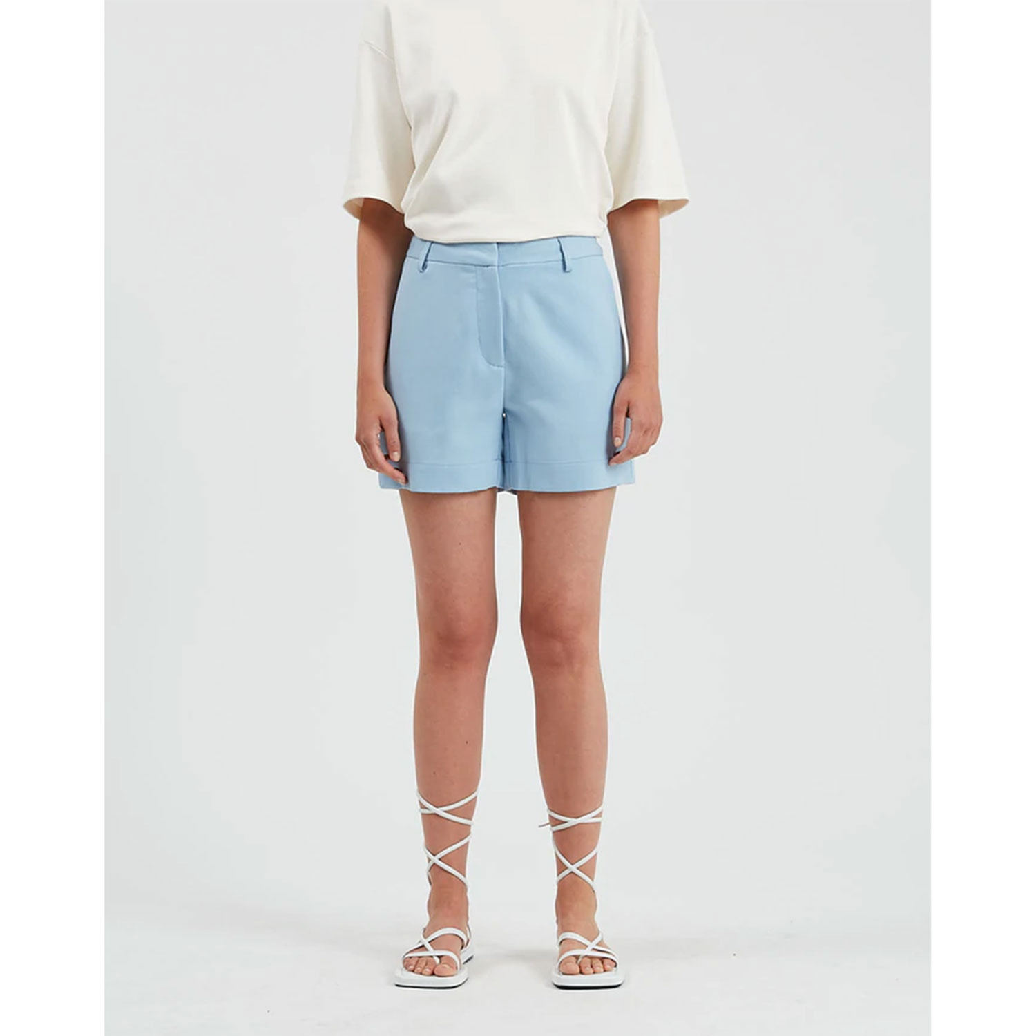 Minimum Liljana Shorts Chambray Blue