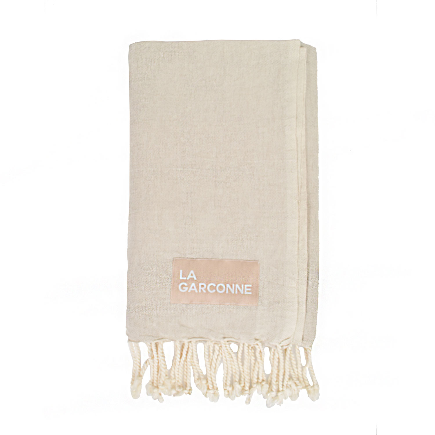 La Garçonne Home Linen Cotton Blend Badetuch Beige