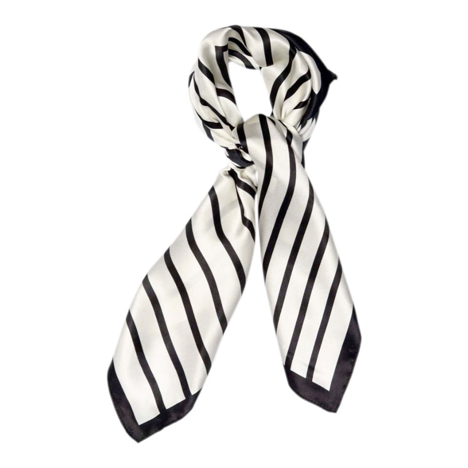 Lines Seiden Foulard Beige