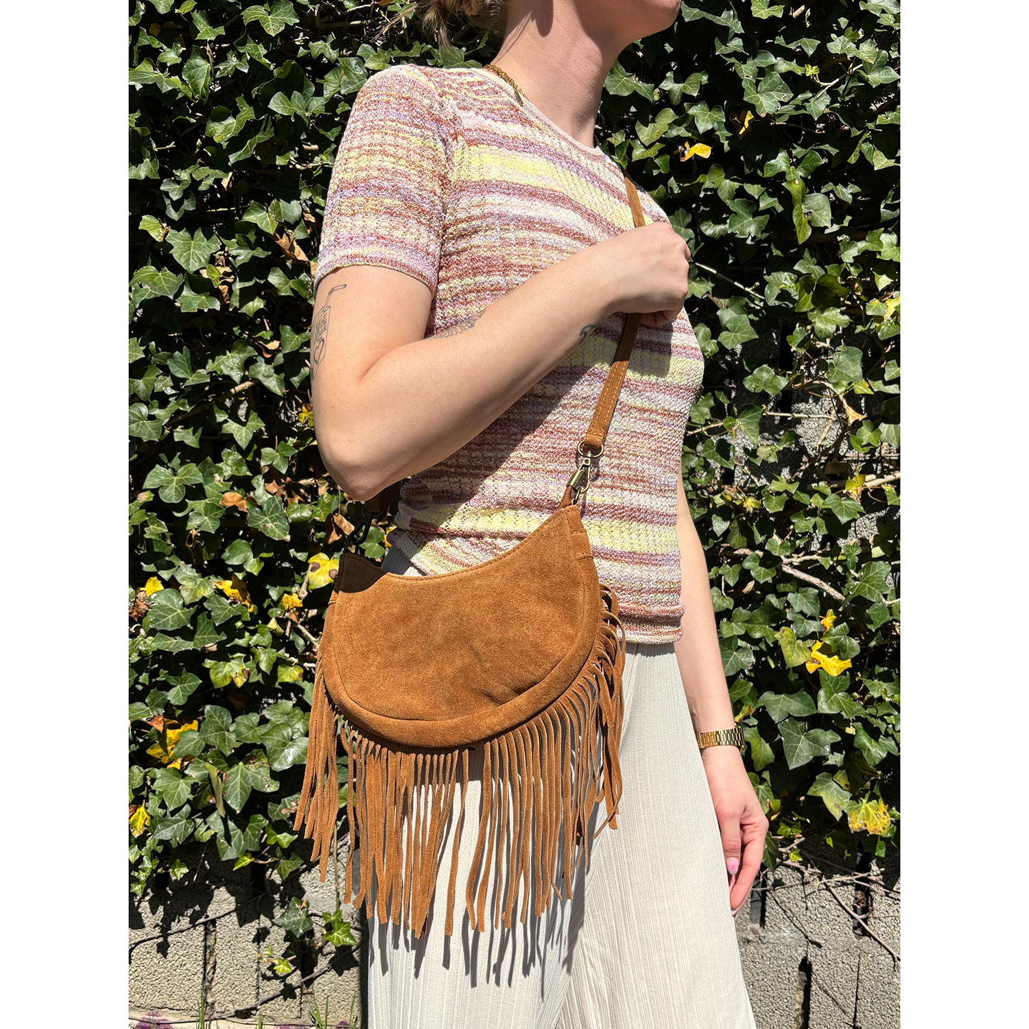 La Garçonne Accessoires Liora Tasche Suede Savana