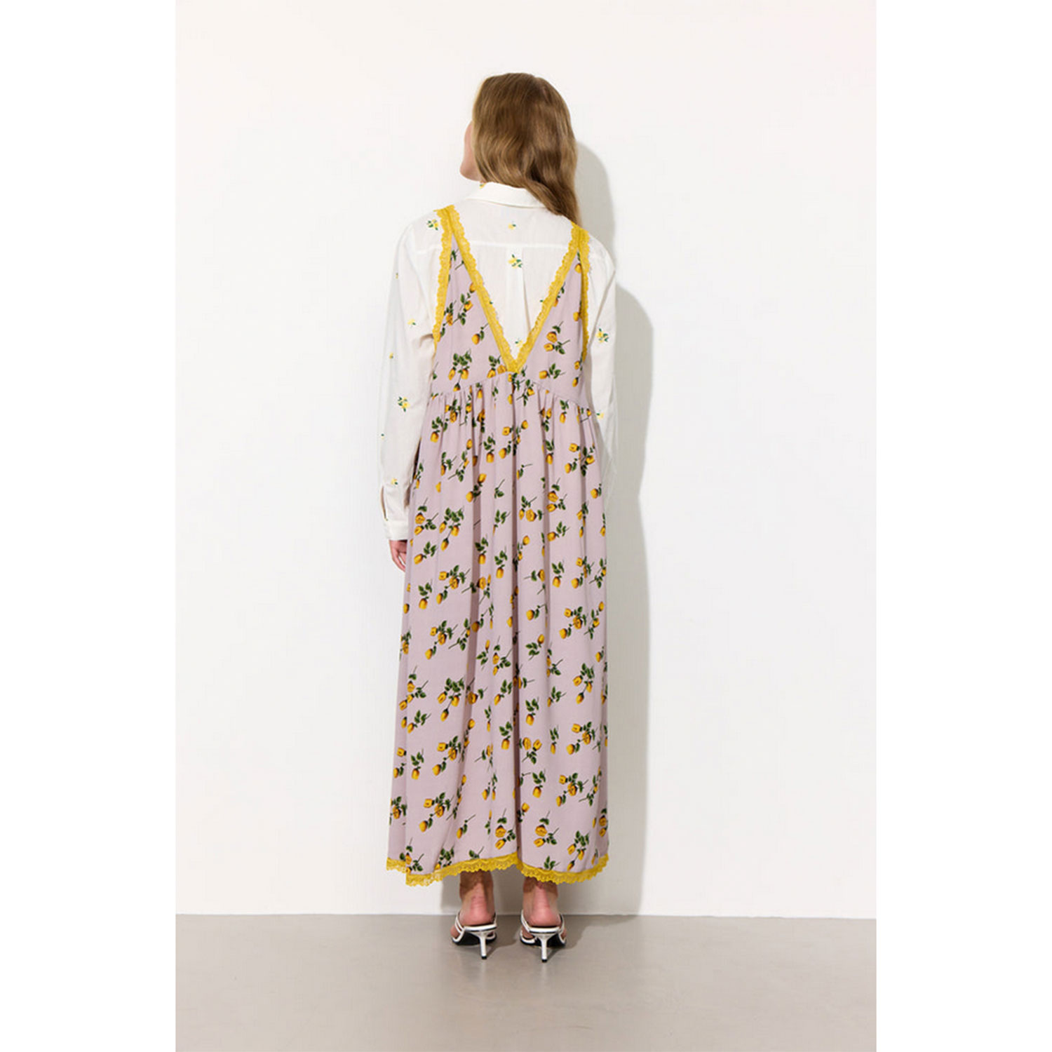 Hunkøn Lisa Kleid Yellow Lace