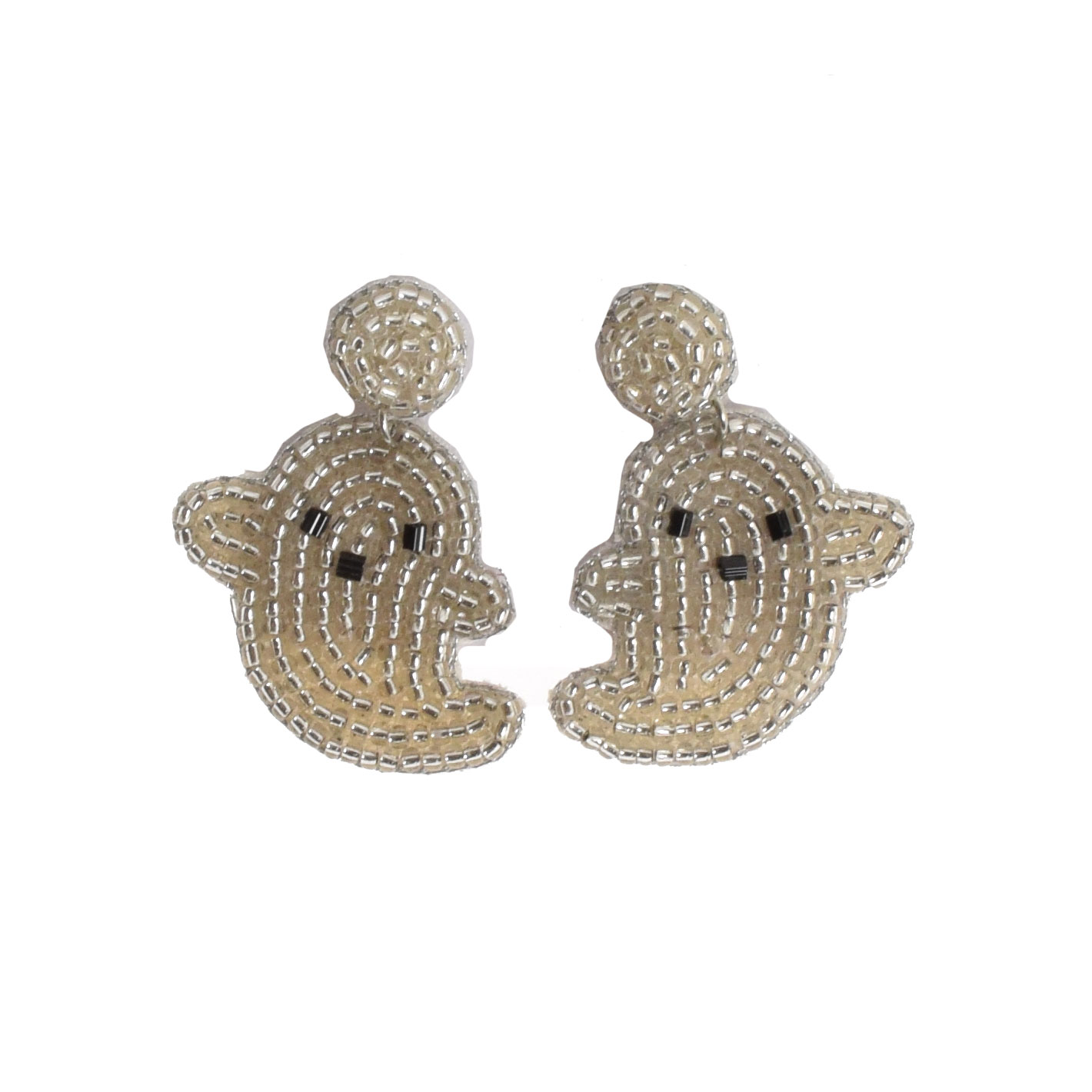 La Garçonne Bijoux Little Ghost Ohrstecker in Weiss von La Garconne Bijoux vorne