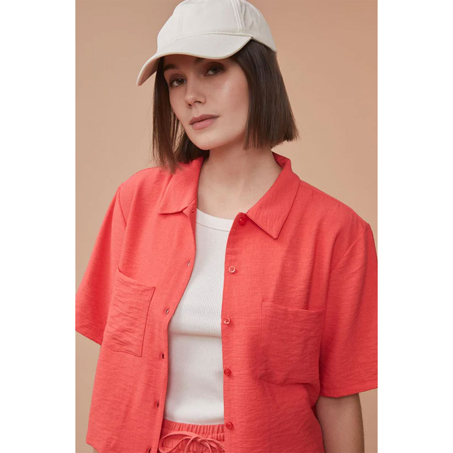 Harris Wilson Live Harris Wilson Hemdbluse rot Model vorne