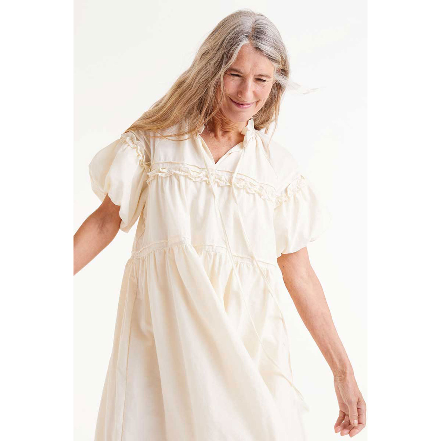 Compañia Fantastica Long Kleid Ecru