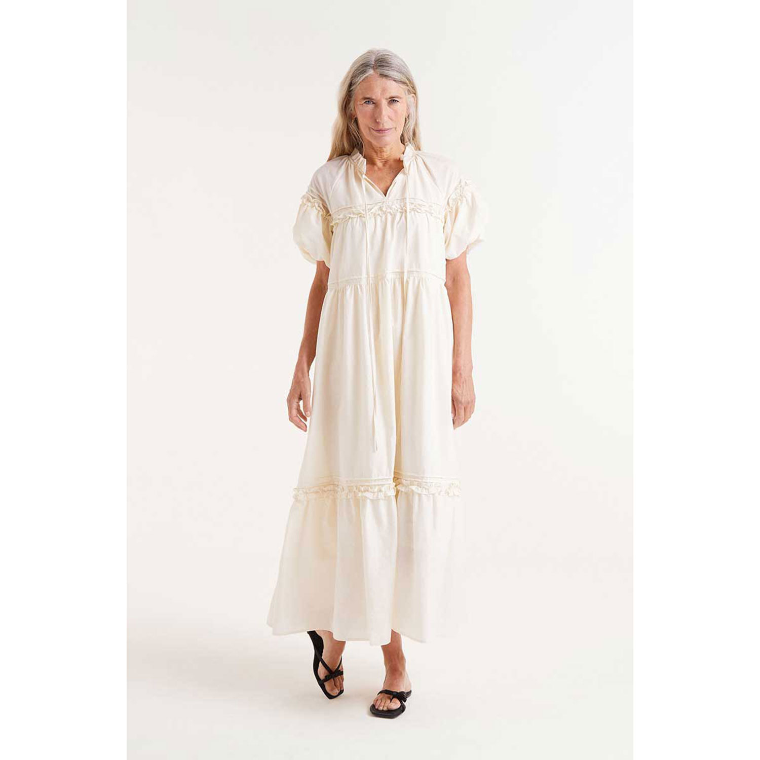 Compañia Fantastica Long Kleid Ecru