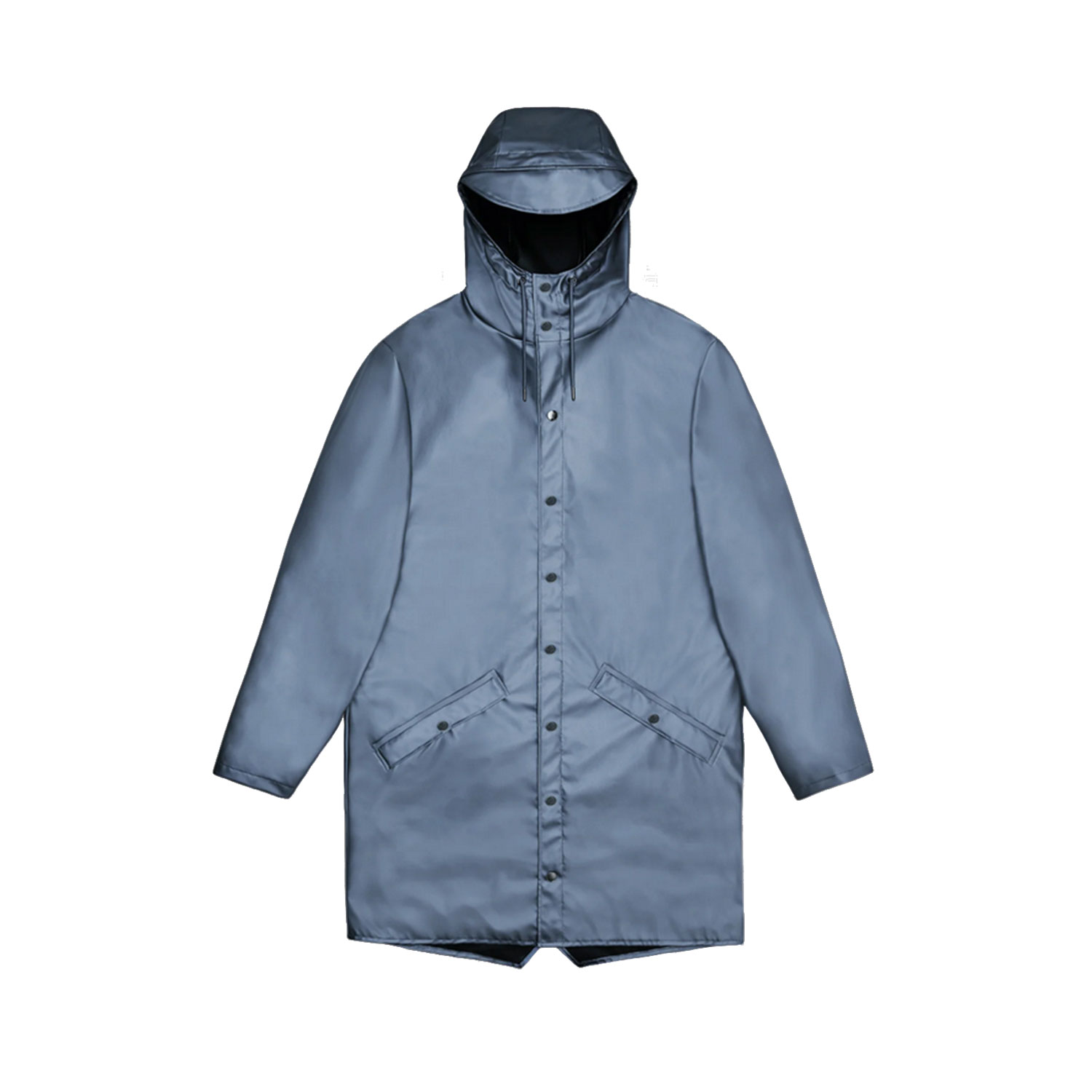 Rains Long Jacket RAINS Regenjacke Dunkelblau vorne
