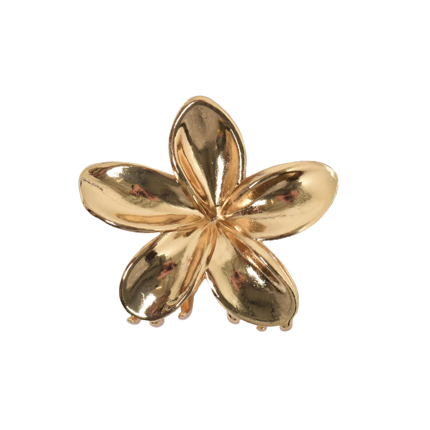 J'adore Lotusblüte Metall Haarklammer in Gold von J'adore vorne