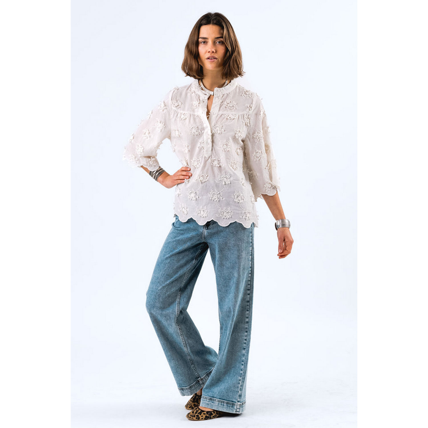 Lolly's Laundry Louise Bluse Creme