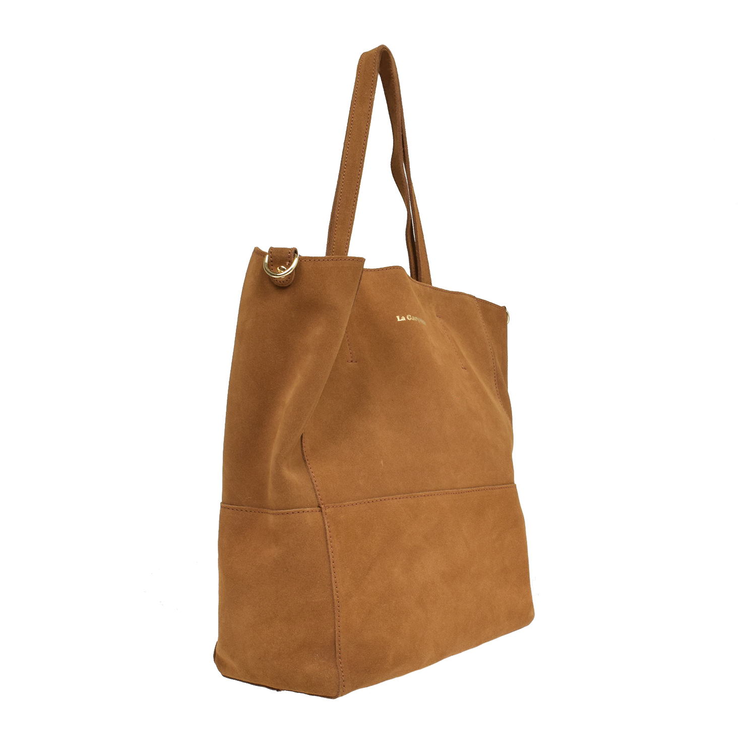 La Garçonne Accessoires Lucie Tasche aus Wildleder in Beige von La Garçonne Accessoires Seite